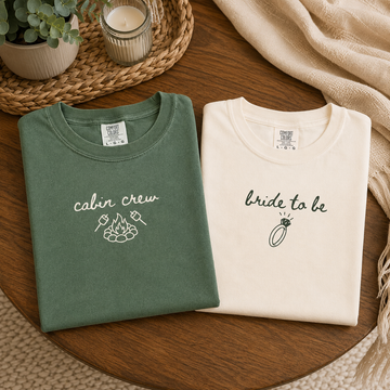Personalized Camp Bachelorette Party Shirt, Cabin Crew Mountain Bride Tees, Hiking Bach Tees, Matching Lake Bachelorette Hen Do Shirts