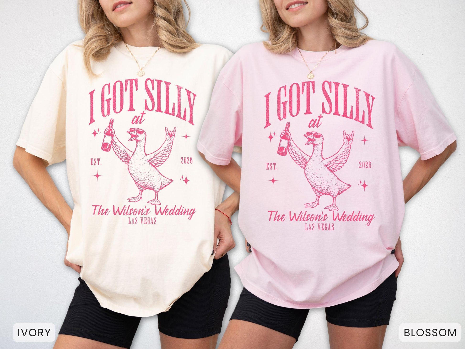 Personalized Silly Goose wedding shirt mockup 7