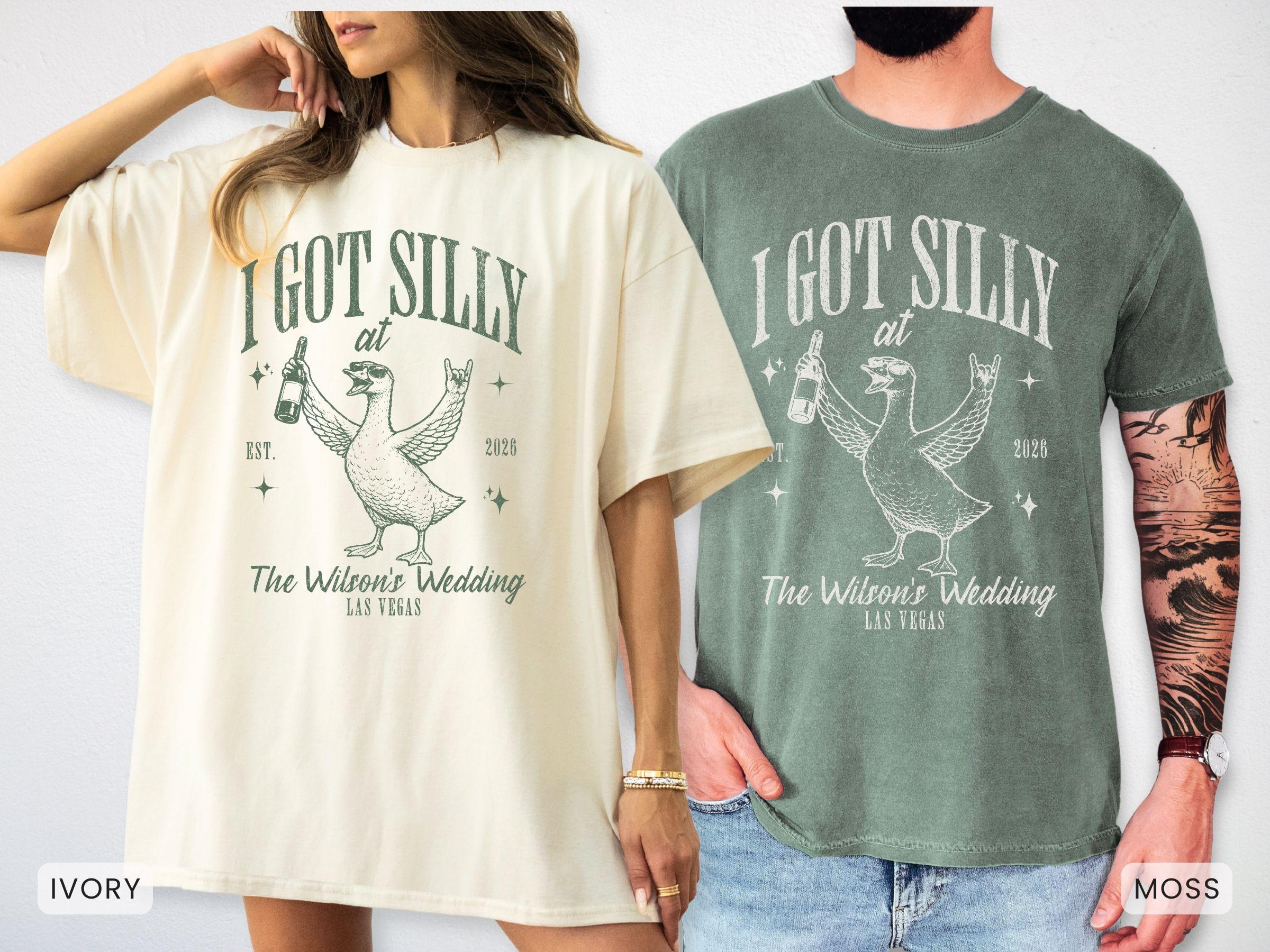 Personalized Silly Goose wedding shirt mockup 8
