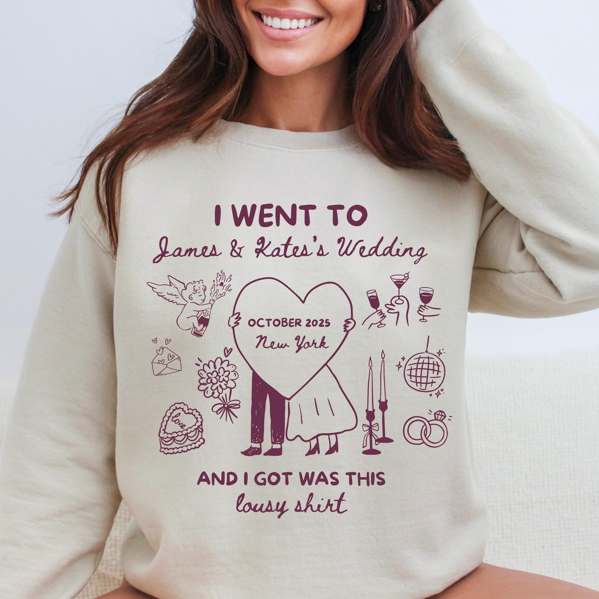 Personalized wedding guest shirt mockup 11