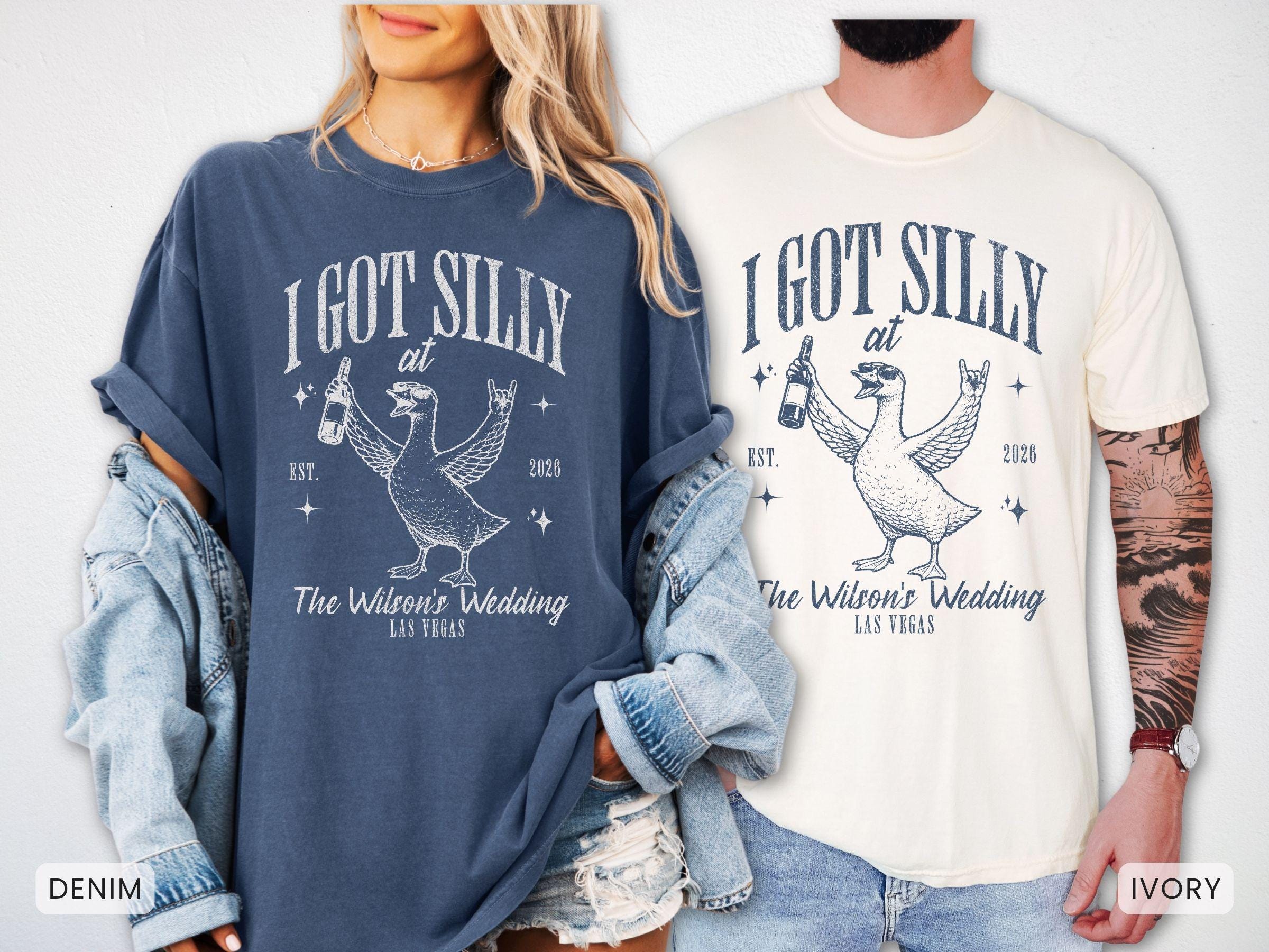 Personalized Silly Goose wedding shirt mockup 9