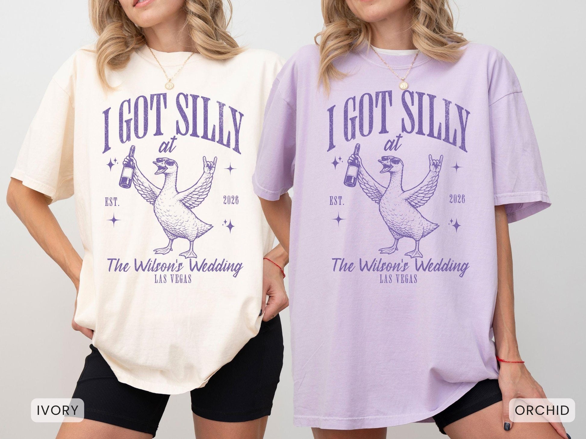 Personalized Silly Goose wedding shirt mockup 10