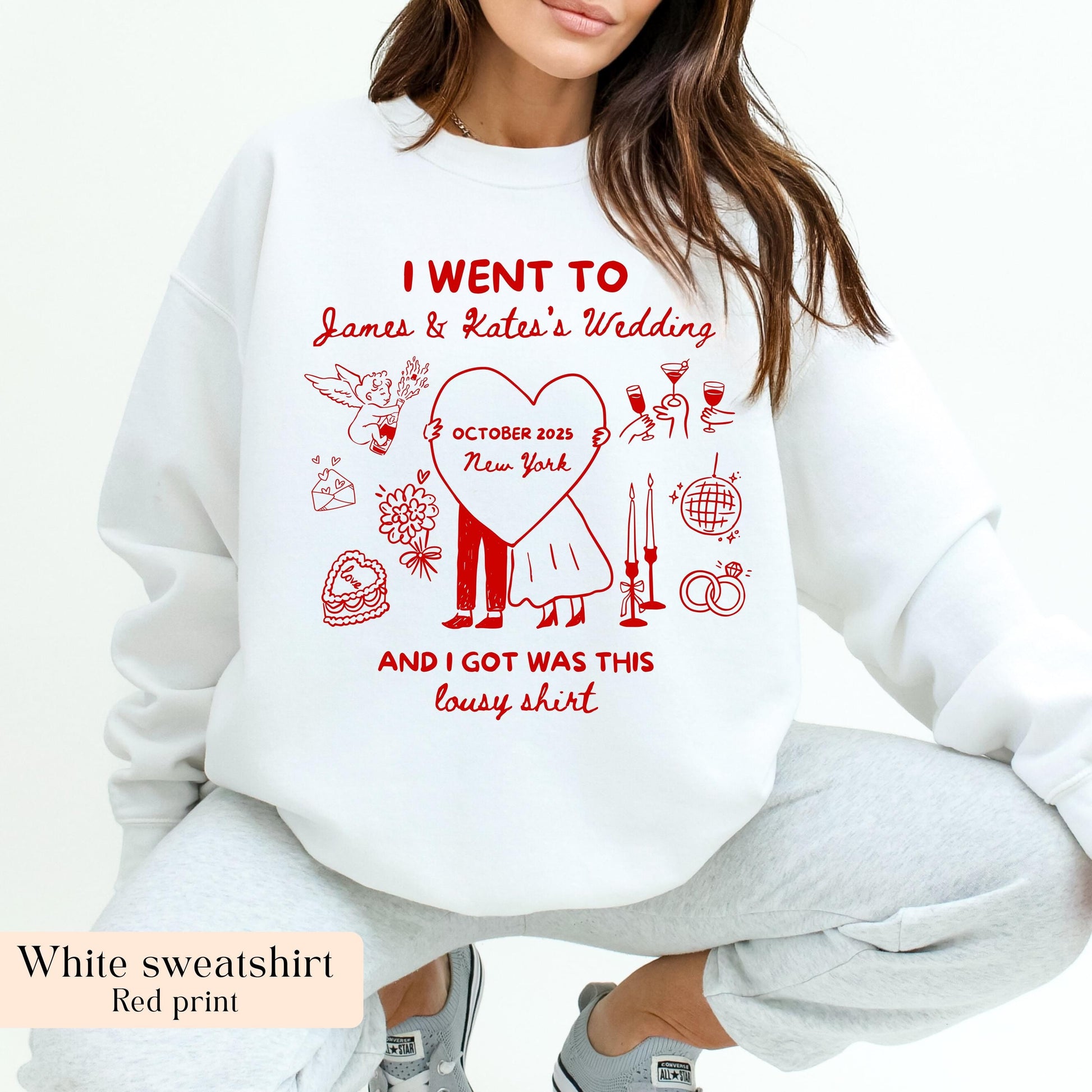 Personalized wedding guest shirt mockup 12
