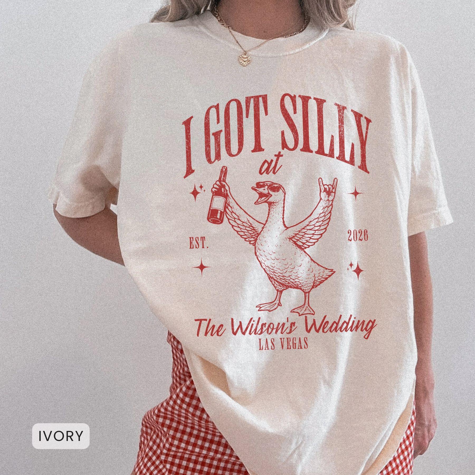 Personalized Silly Goose wedding shirt mockup 11