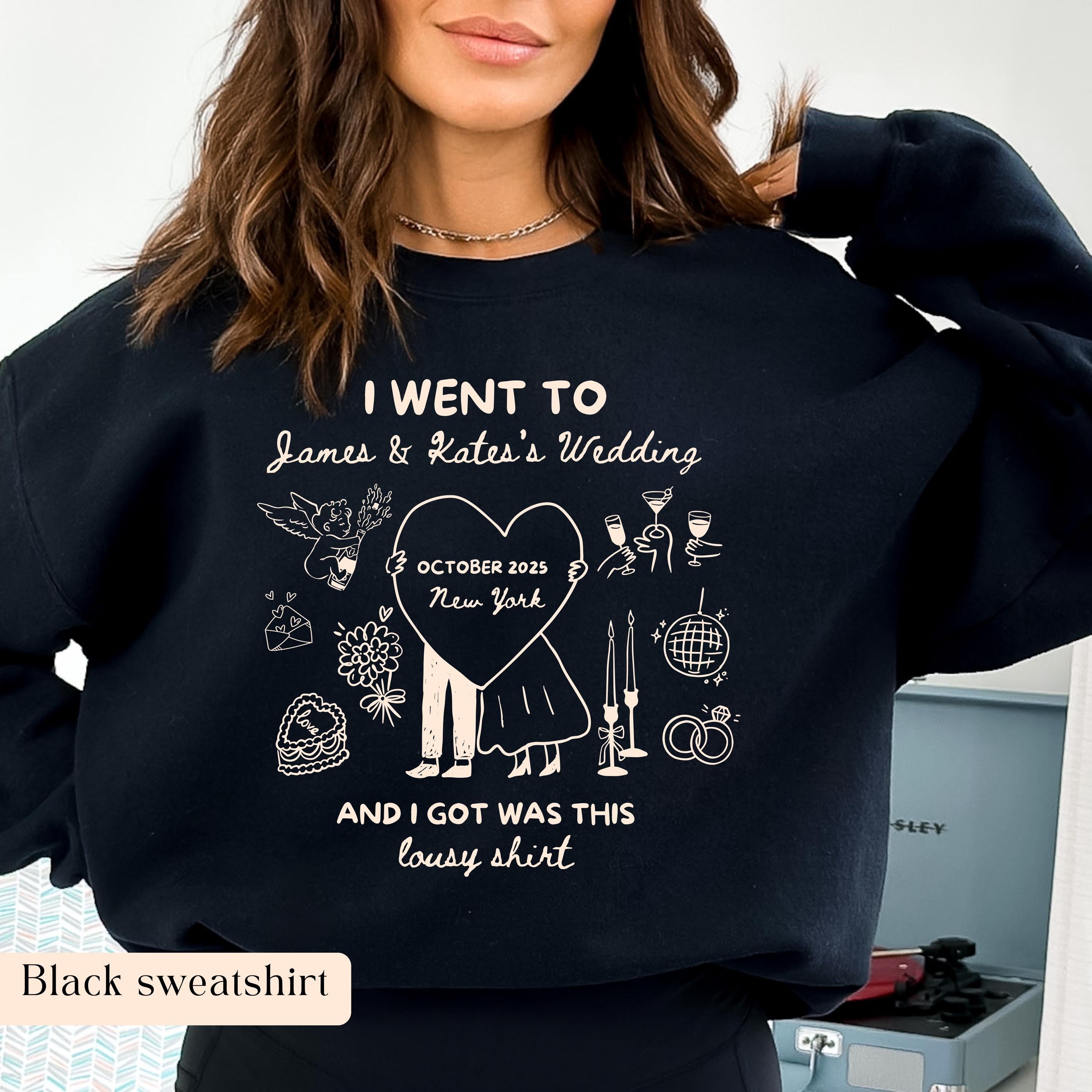 Personalized wedding guest shirt mockup 13