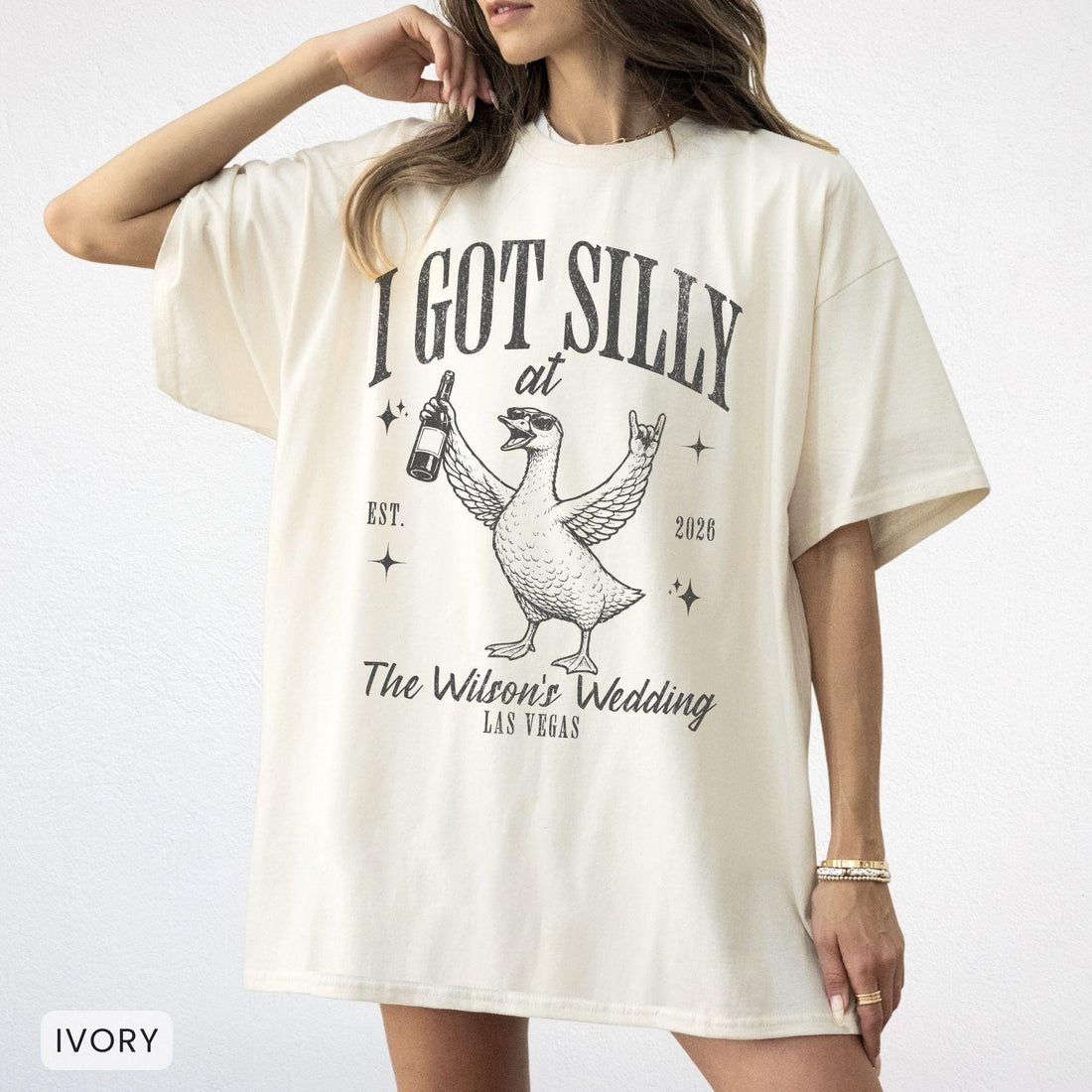 Personalized Silly Goose wedding shirt mockup 1