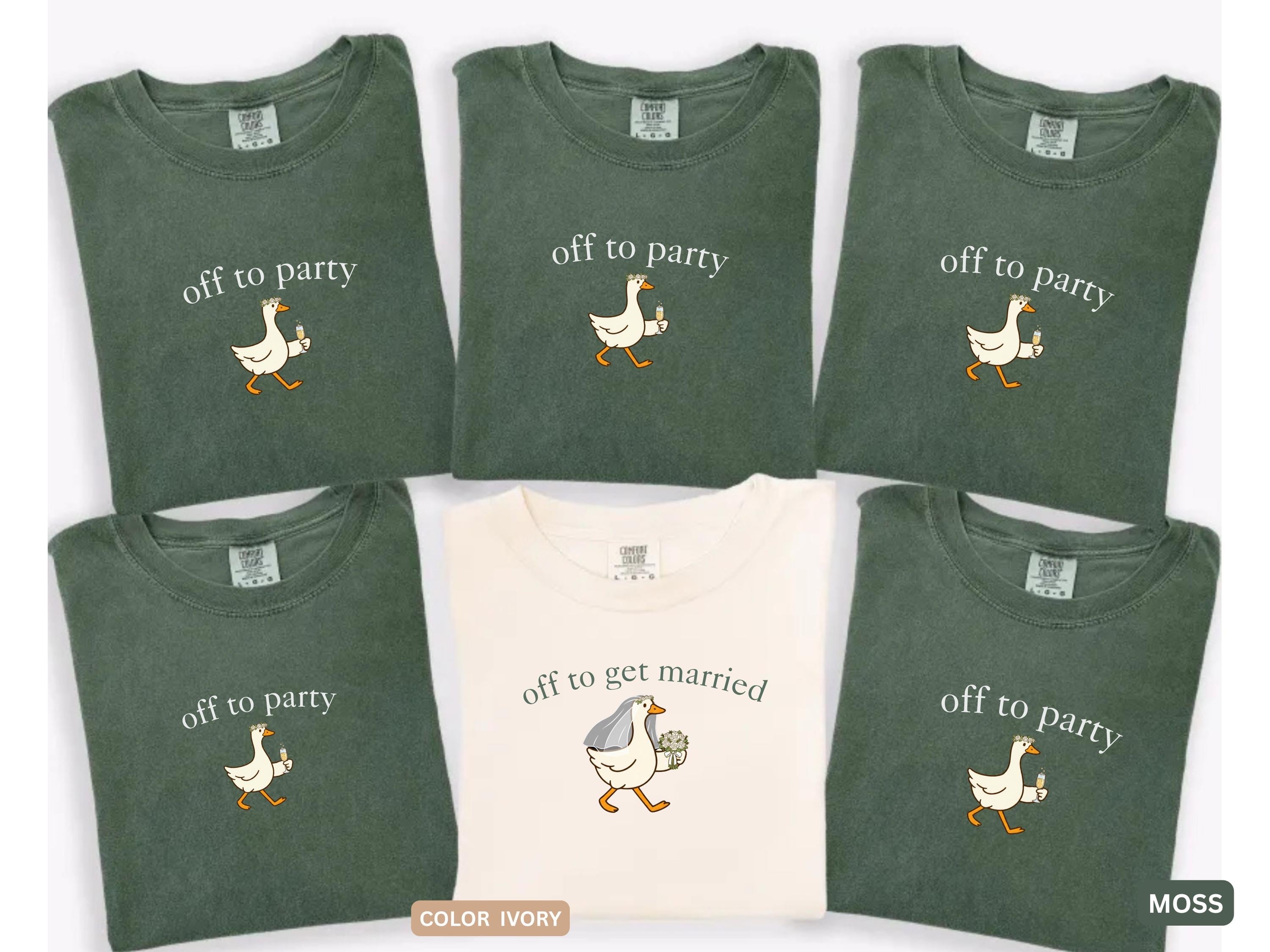Off To Party Goose Shirt, Funny Bachelorette Comfort Colors Tee image 1