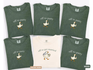 Off To Party Goose Shirt, Funny Bachelorette Comfort Colors Tee image 1
