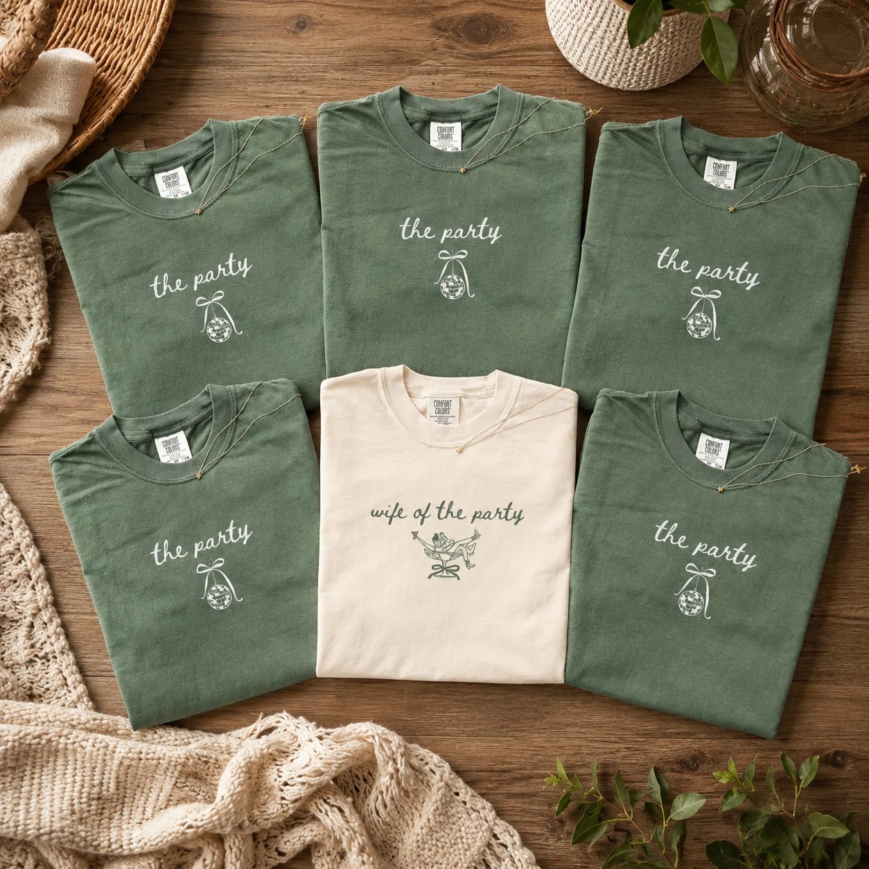 Wife of The Party Bachelorette Party Matching Shirts Bridesmaid Proposal Gift, Martini Getting Ready Bridal Party Tshirts