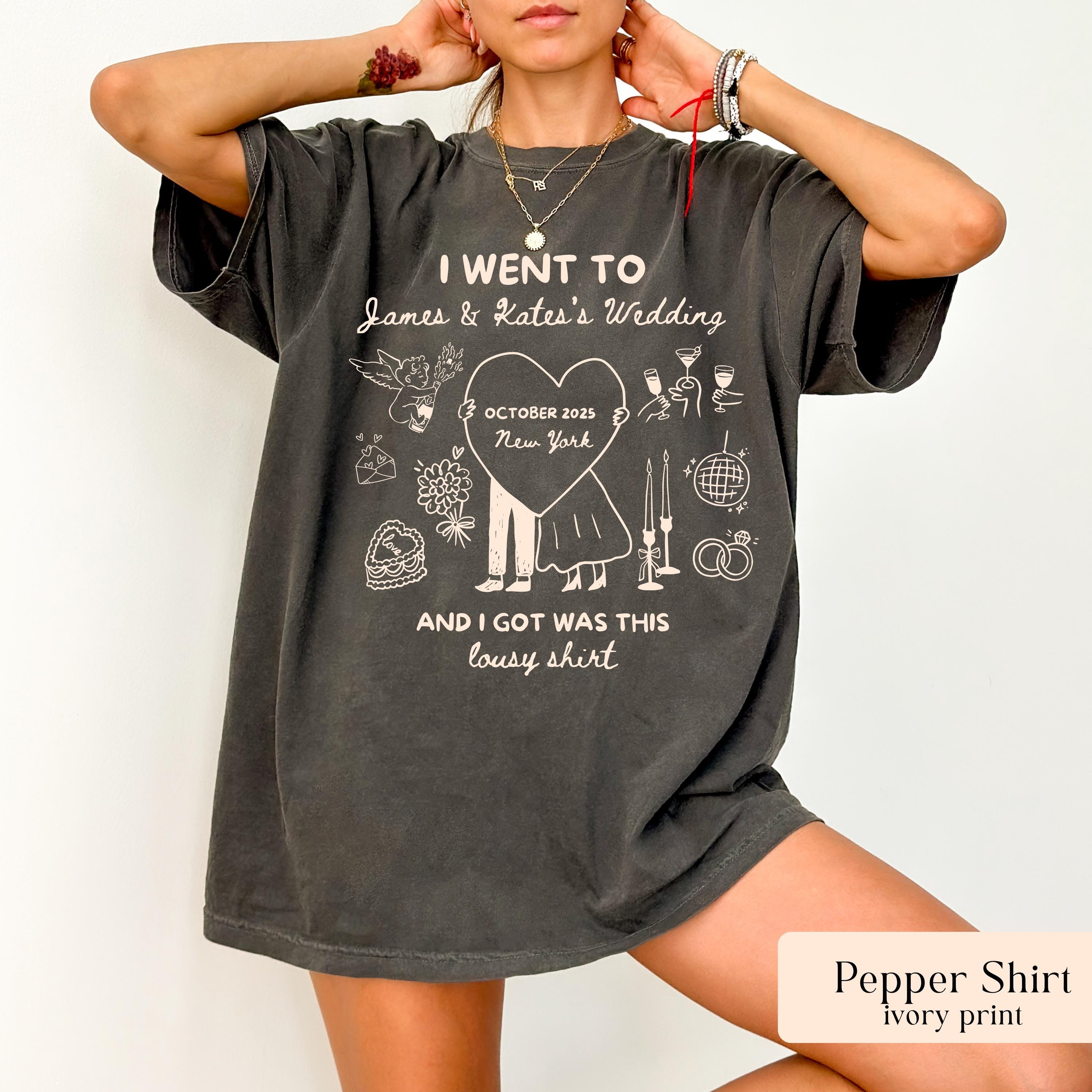 Personalized wedding guest shirt mockup 2