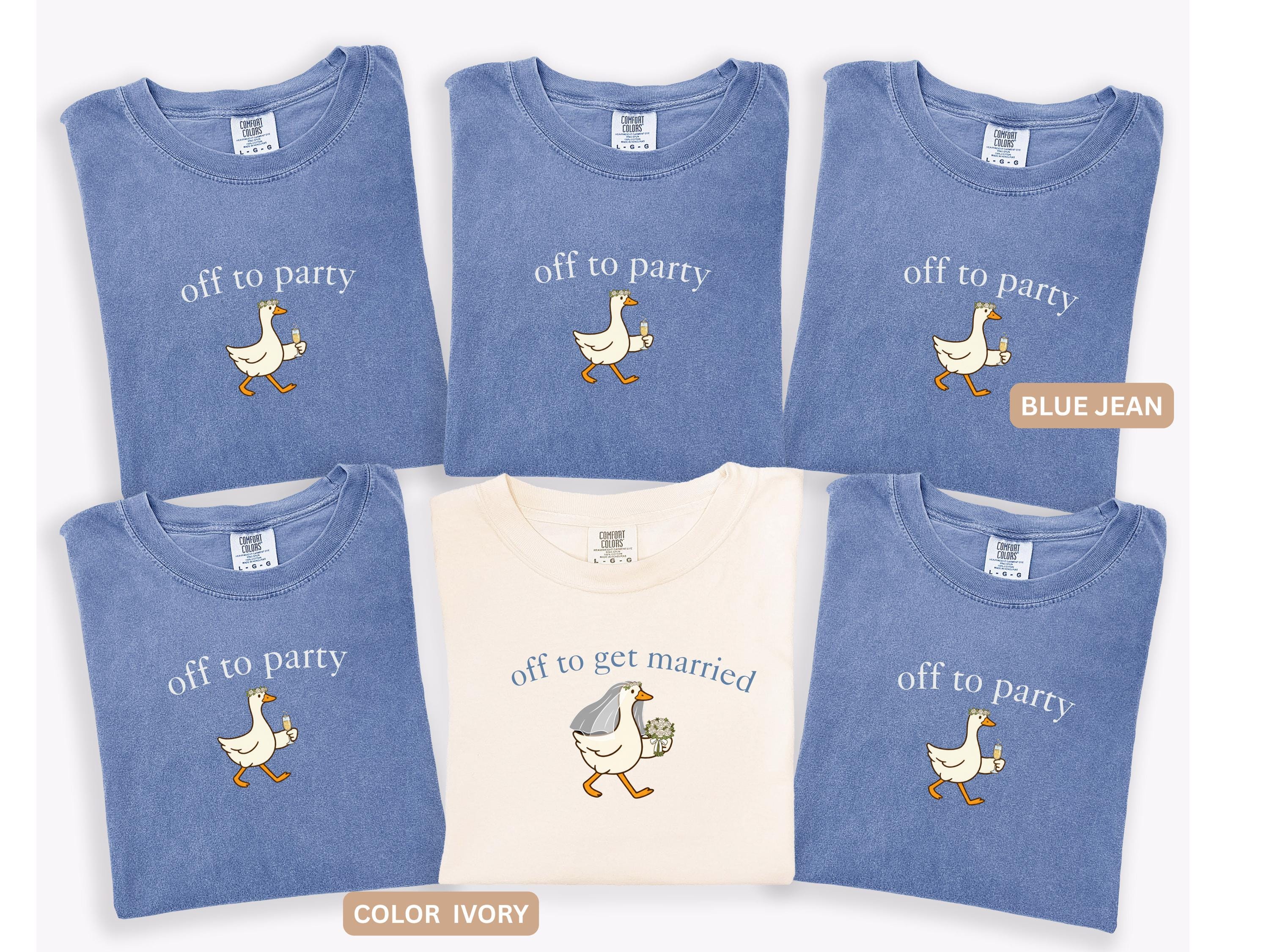Off To Party Goose Shirt, Funny Bachelorette Comfort Colors Tee image 2