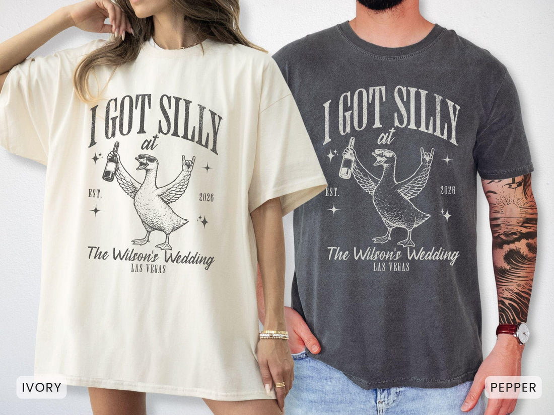 Personalized Silly Goose wedding shirt mockup 1