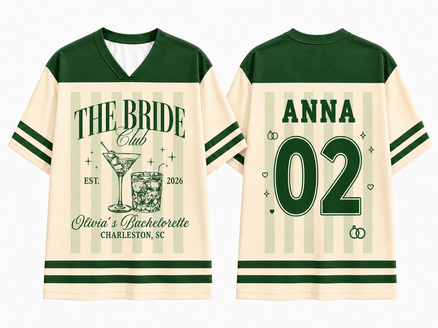 Personalized The Bride Club Jersey Shirt With Name, Number - Gift for Bride, Bridesmaid, Bachelorette Trip, Bridal Shower Gift
