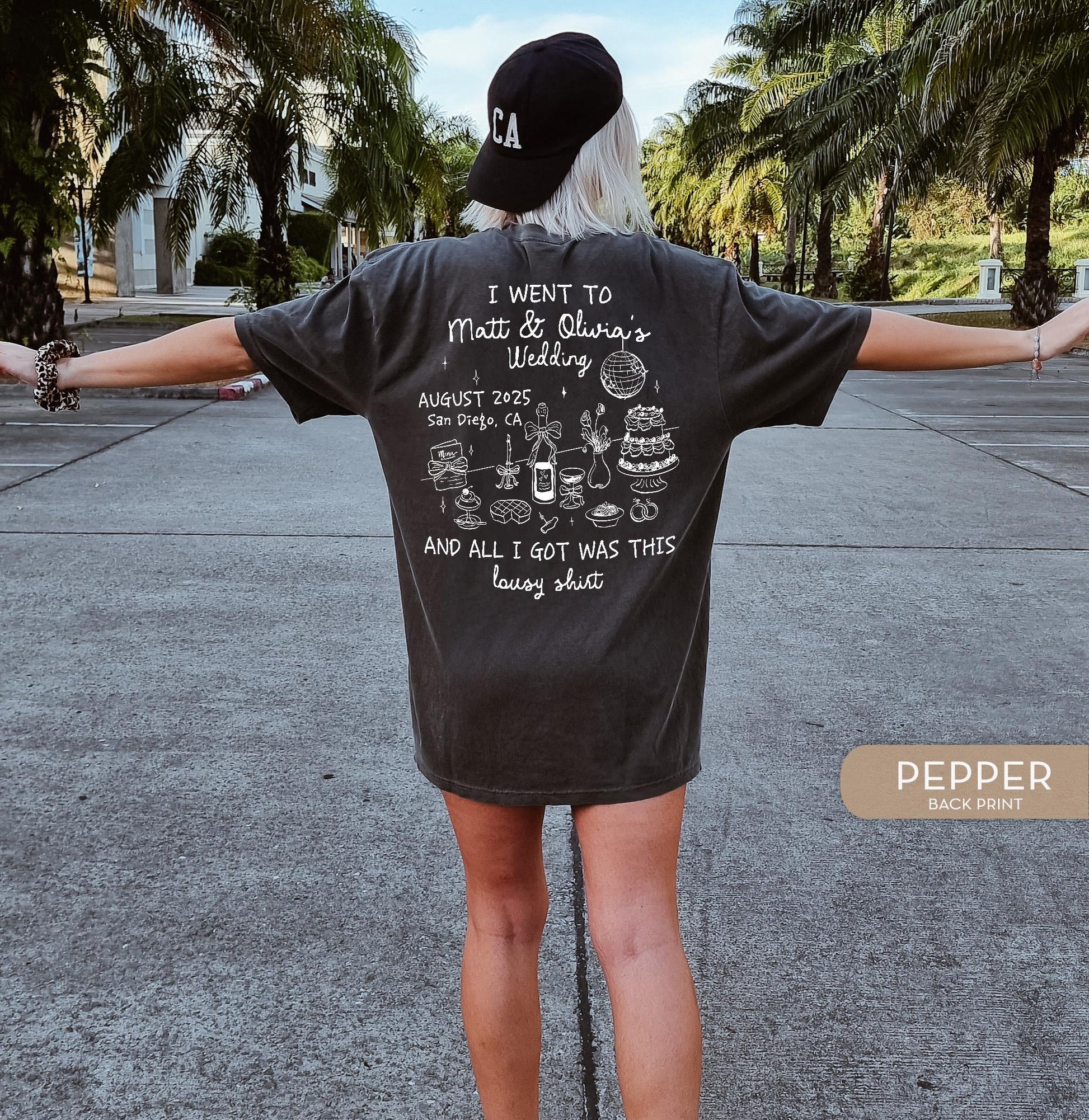 Personalized Wedding Guest Shirt, Custom “I Went To Your Wedding” Comfort Colors Tee image 3