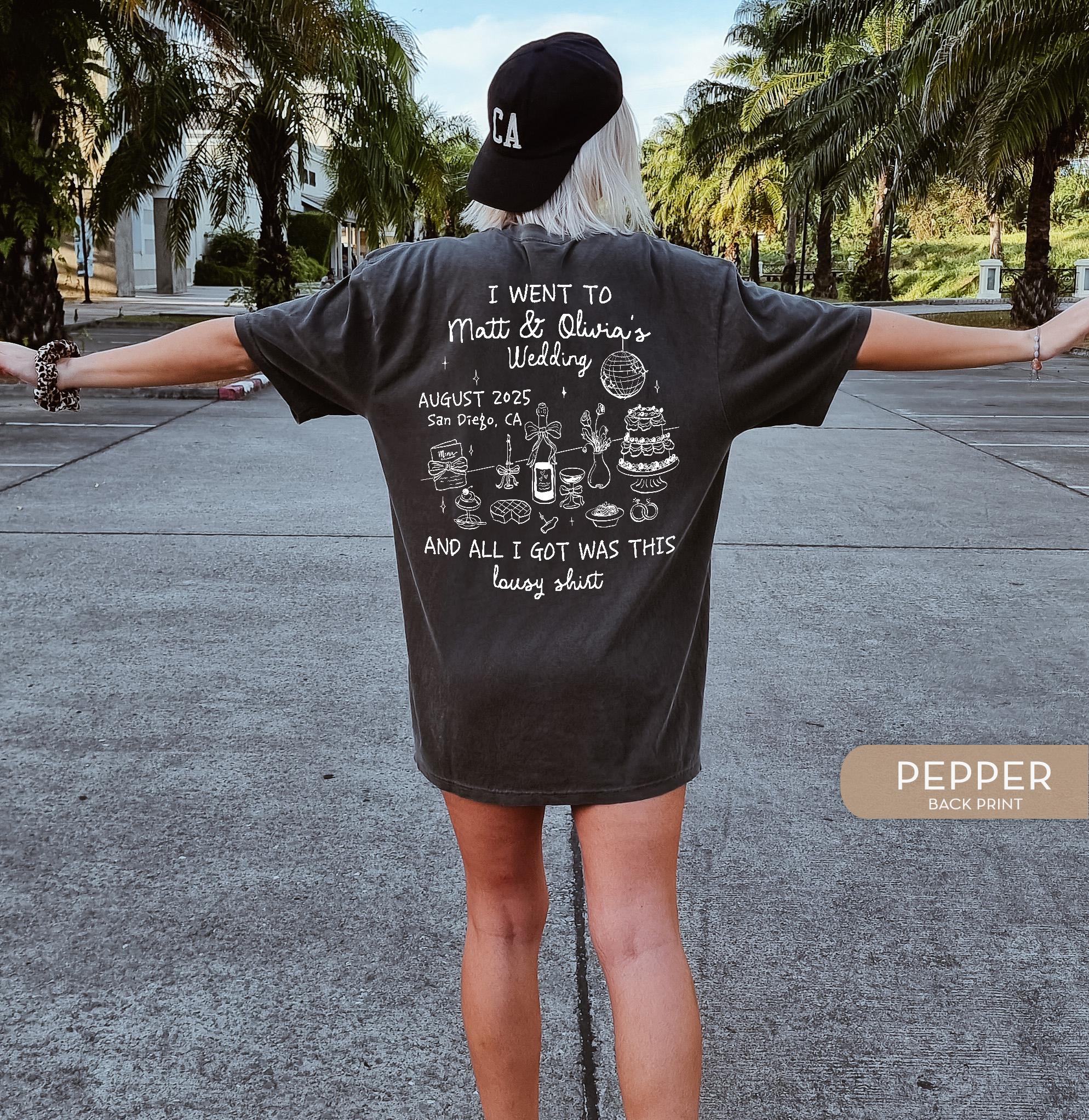 Personalized Wedding Guest Shirt, Custom “I Went To Your Wedding” Comfort Colors Tee image 3
