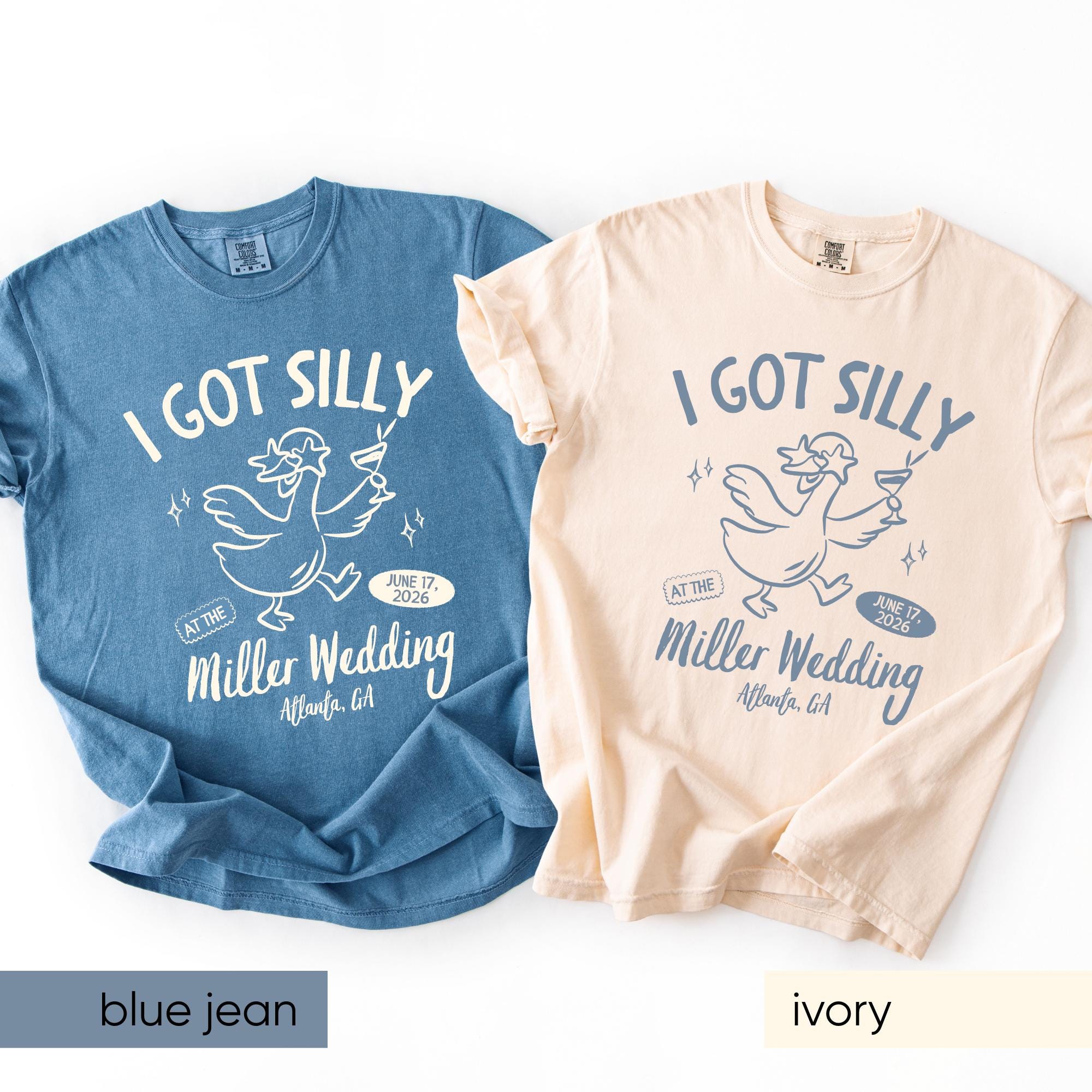 Custom Wedding Toss Shirt, Silly Goose Bridal Party Tee, Personalized Wedding Guest Shirt, Matching Wedding Weekend Outfit, Bride Squad Gift