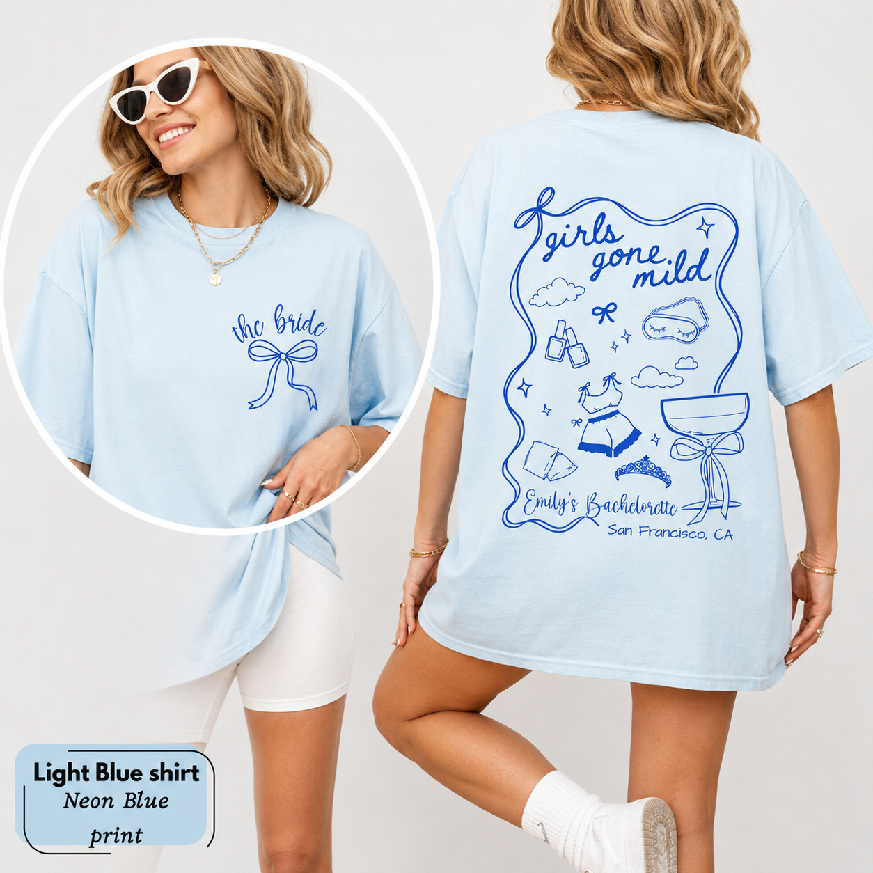 Girls Gone Mild Shirt, Custom Spa Bachelorette Shirt, Slumber Bachelorette Tee, Comfort Colors Bach, Party Gift for Bridesmaids, Girls Night
