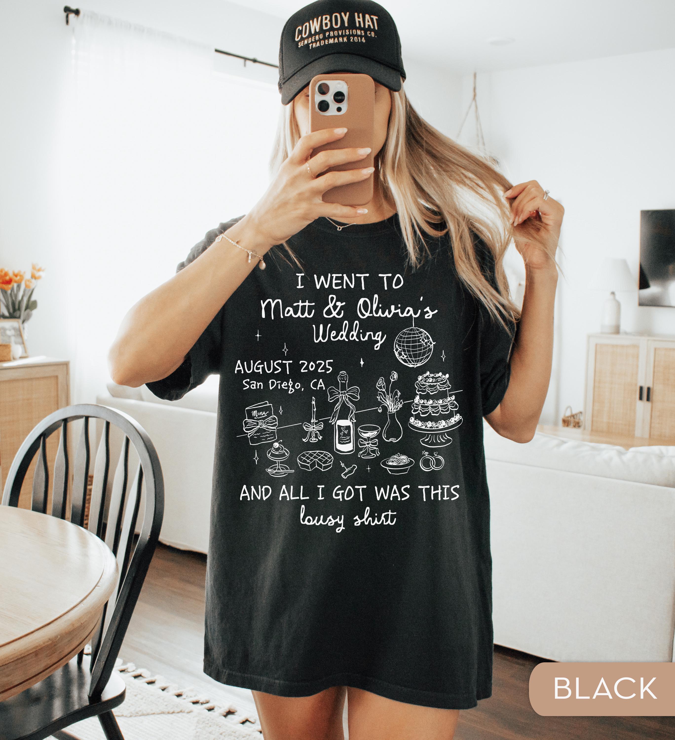 Personalized Wedding Guest Shirt, Custom “I Went To Your Wedding” Comfort Colors Tee image 4