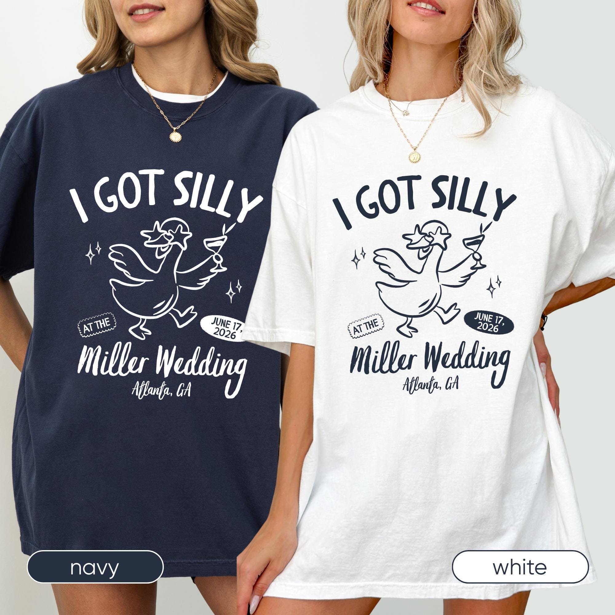 Custom Wedding Toss Shirt, Silly Goose Bridal Party Tee, Personalized Wedding Guest Shirt, Matching Wedding Weekend Outfit, Bride Squad Gift