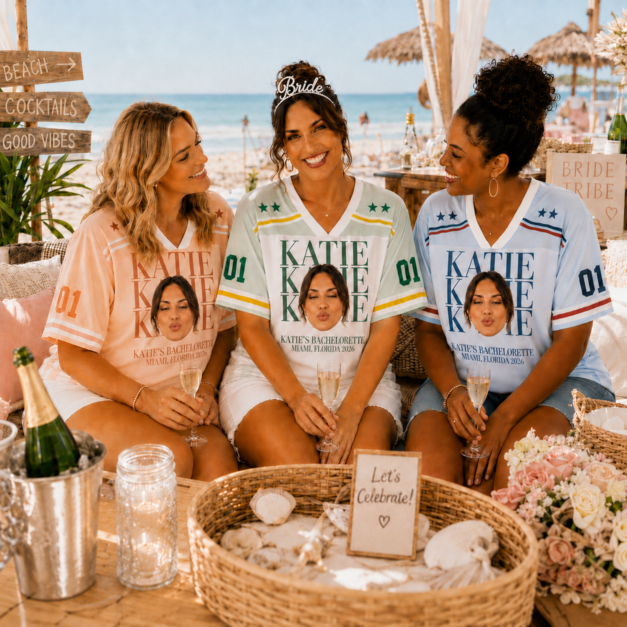 Personalized Bachelorette Party Jersey Shirt With Name, Number - Gift for Bride, Bridesmaid, Bachelorette Trip, Bridal Shower Gift