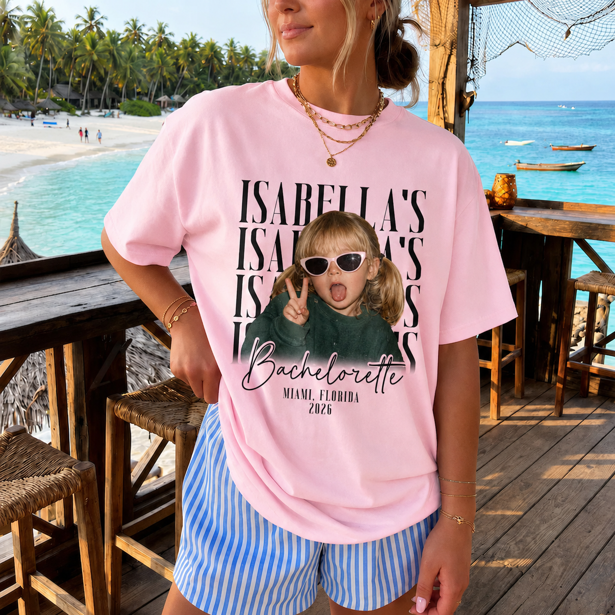 Custom Photo Bachelorette Shirts, Comfort Colors Bridal Party TShirts, Personalized Bach Club Shirts