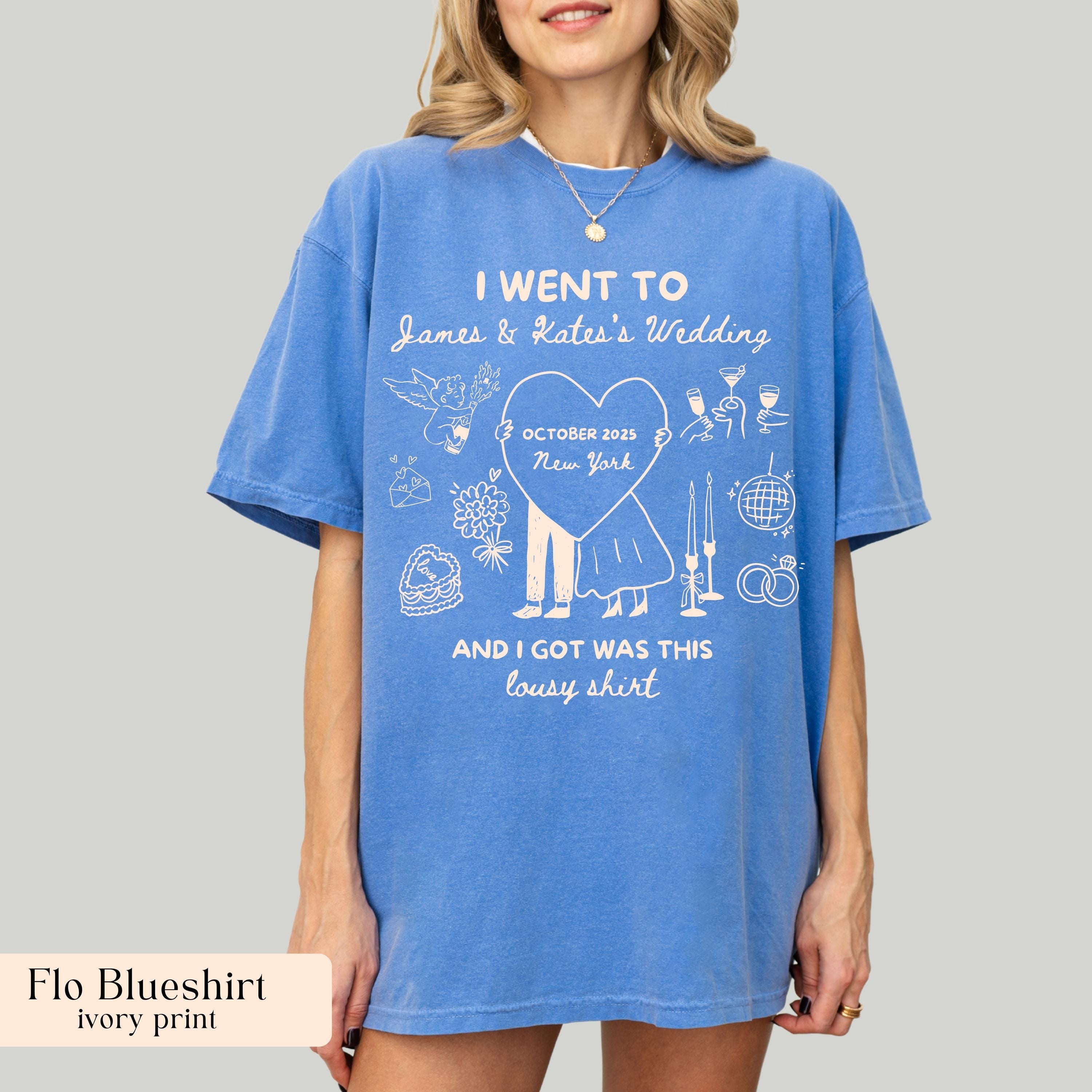 Personalized wedding guest shirt mockup 6