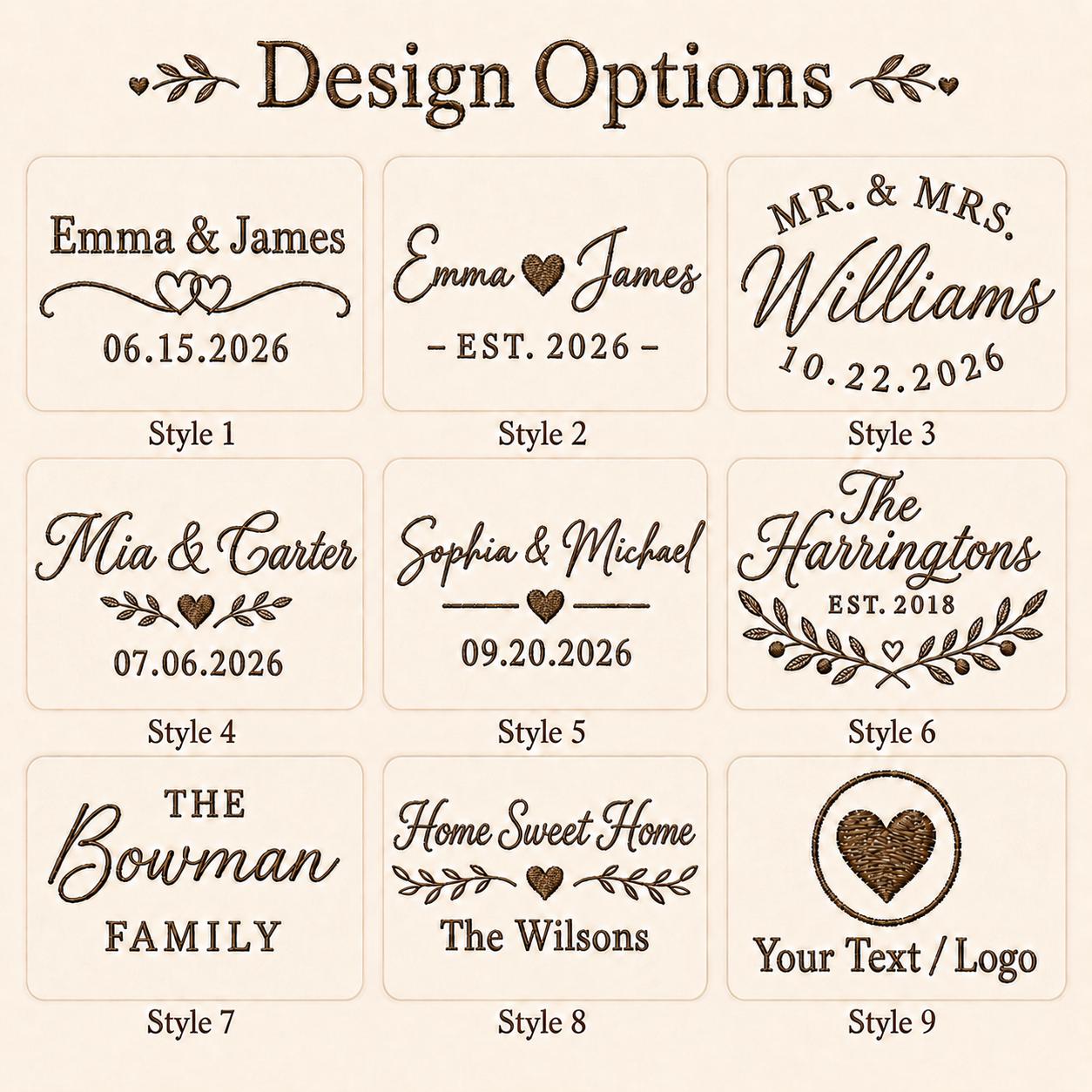 Personalized wedding throw blanket mockup 6
