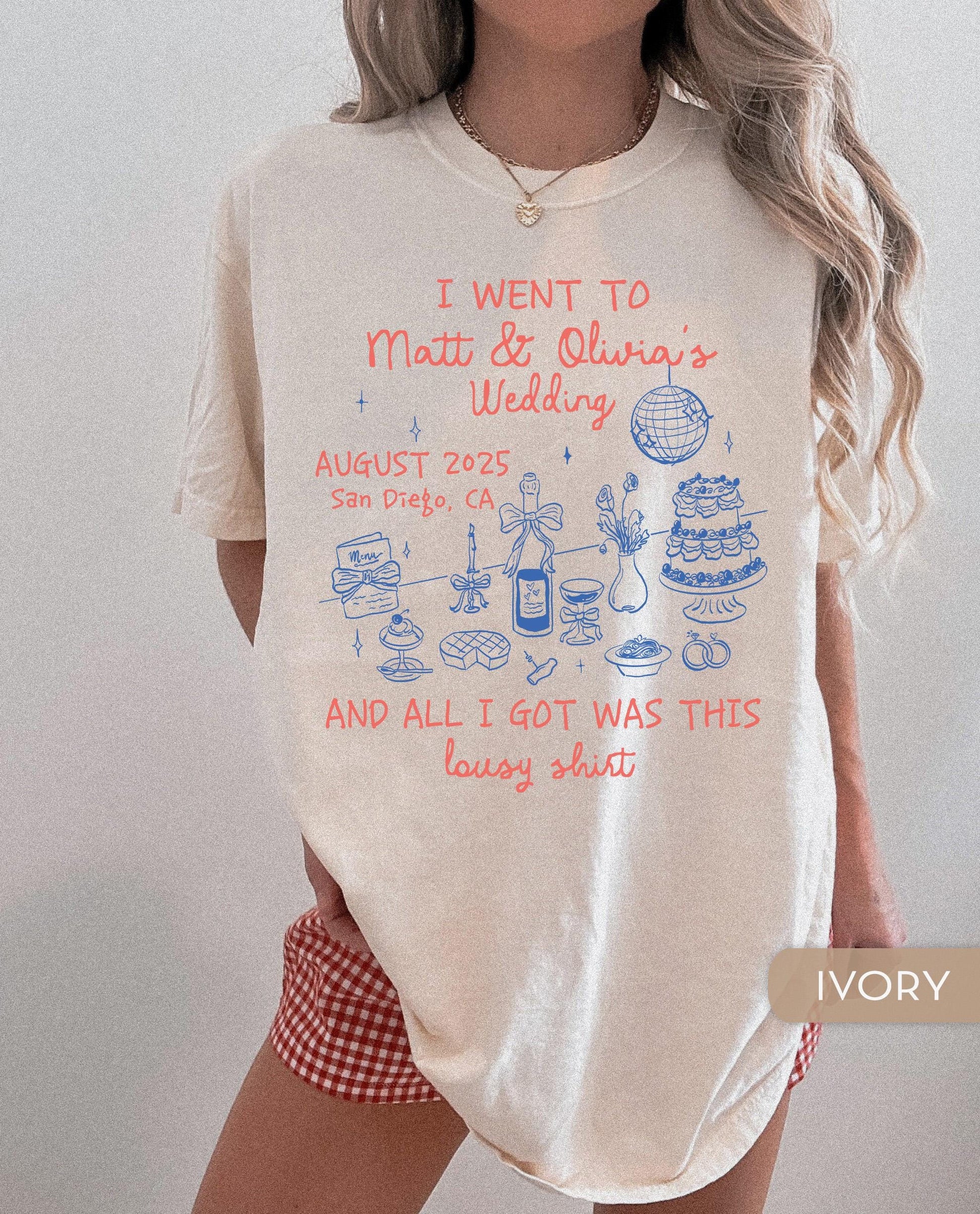 Personalized Wedding Guest Shirt, Custom “I Went To Your Wedding” Comfort Colors Tee image 5