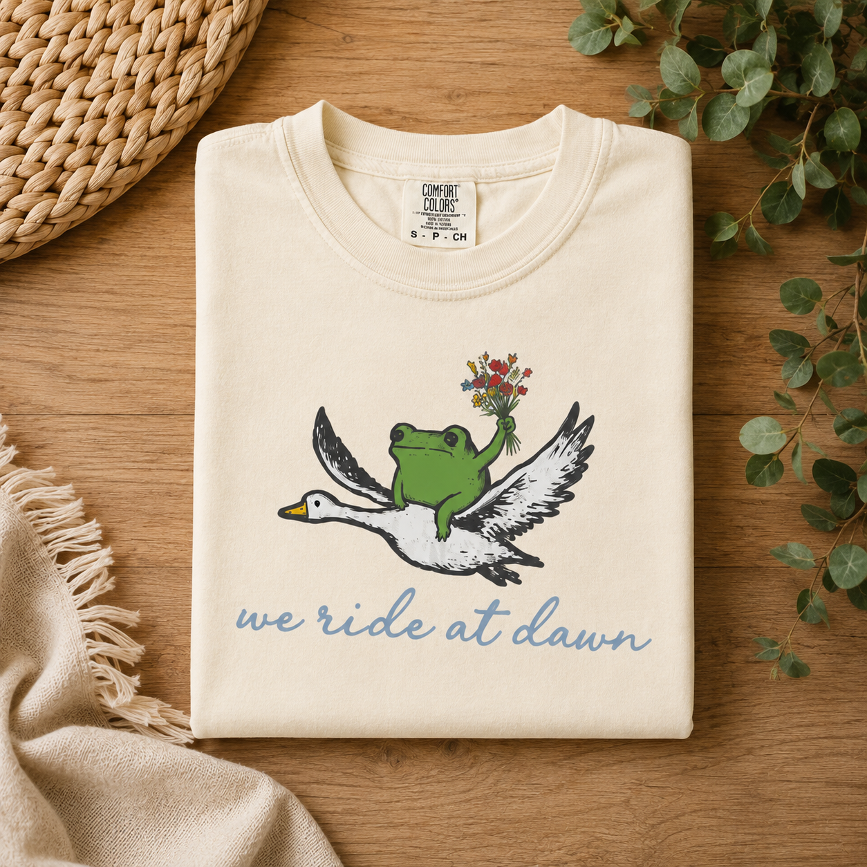 Funny Bridal Party T-Shirts, We Ride at Dawn Frog Shirt, Bride and Groom Couple Top, Bridesmaid Matching Tees, Wedding Party Outfit