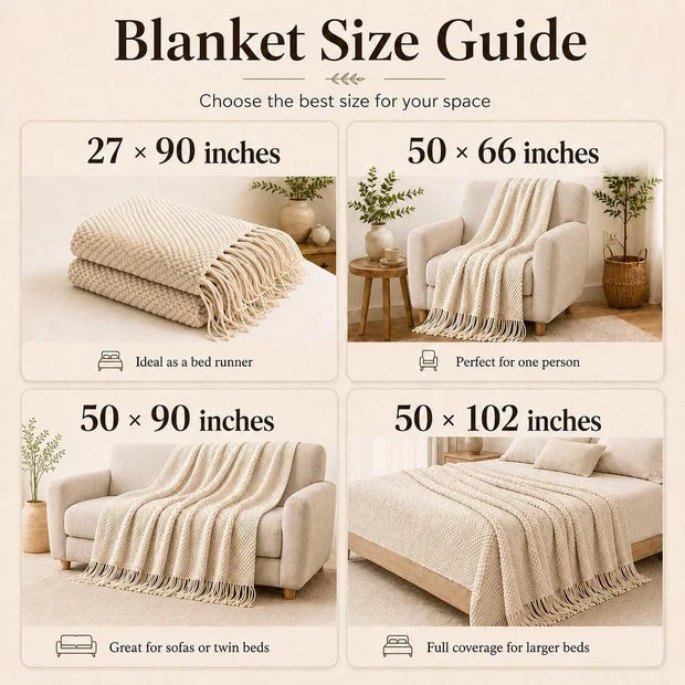 Personalized Knit Blanket, Custom Name & Date Throw, Cozy Gift for Couples, Friends & Family, Wedding, Newlywed or Anniversary Keepsake