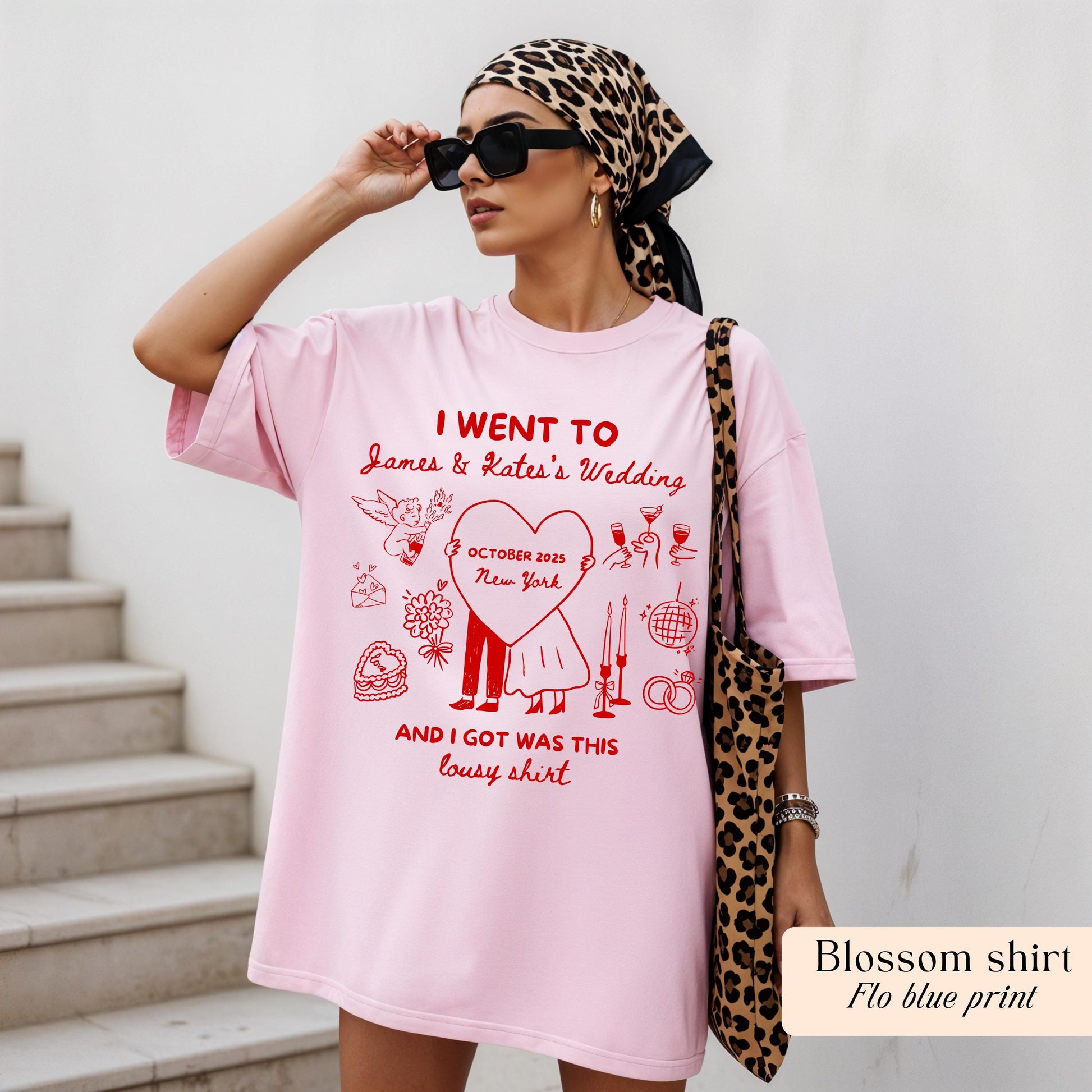 Personalized wedding guest shirt mockup 8