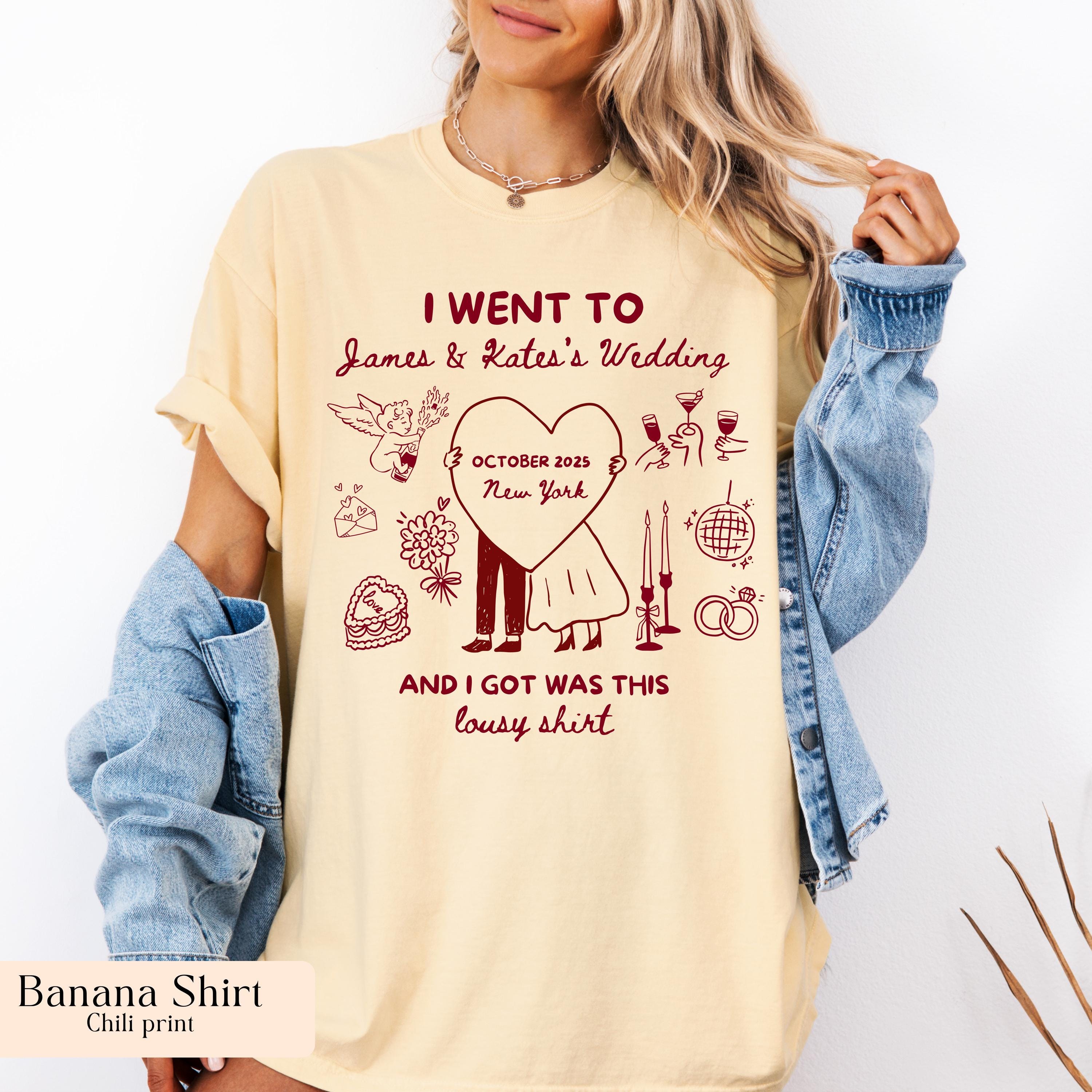 Personalized wedding guest shirt mockup 9