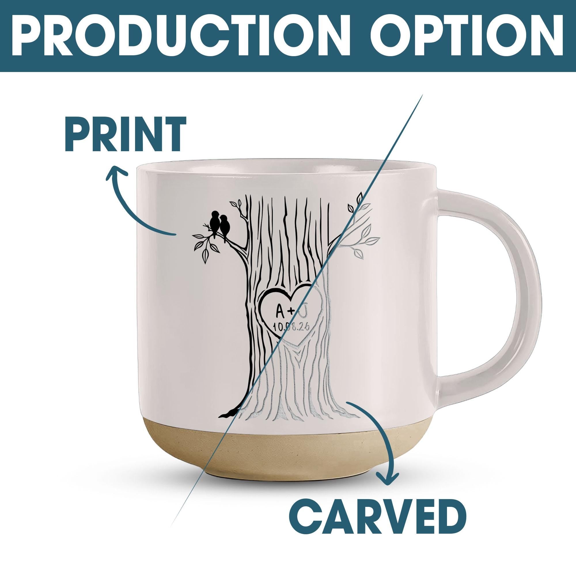 Personalized Couple Tree Mug, Custom Initials and Date Ceramic Coffee Cup image 9