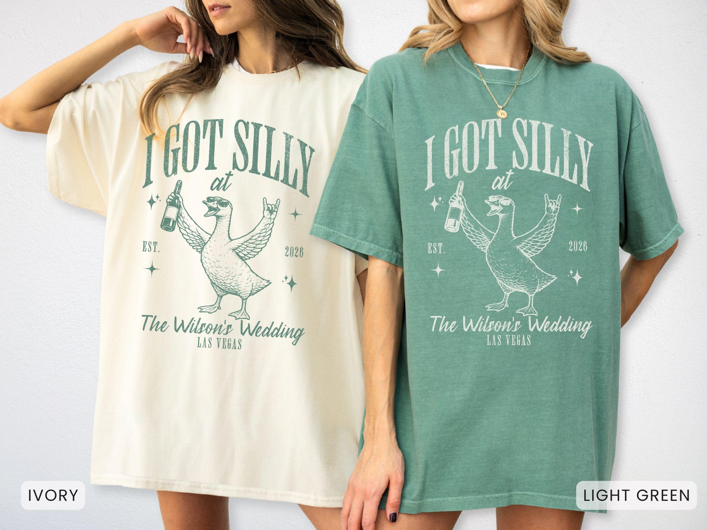 Personalized Silly Goose wedding shirt mockup 6