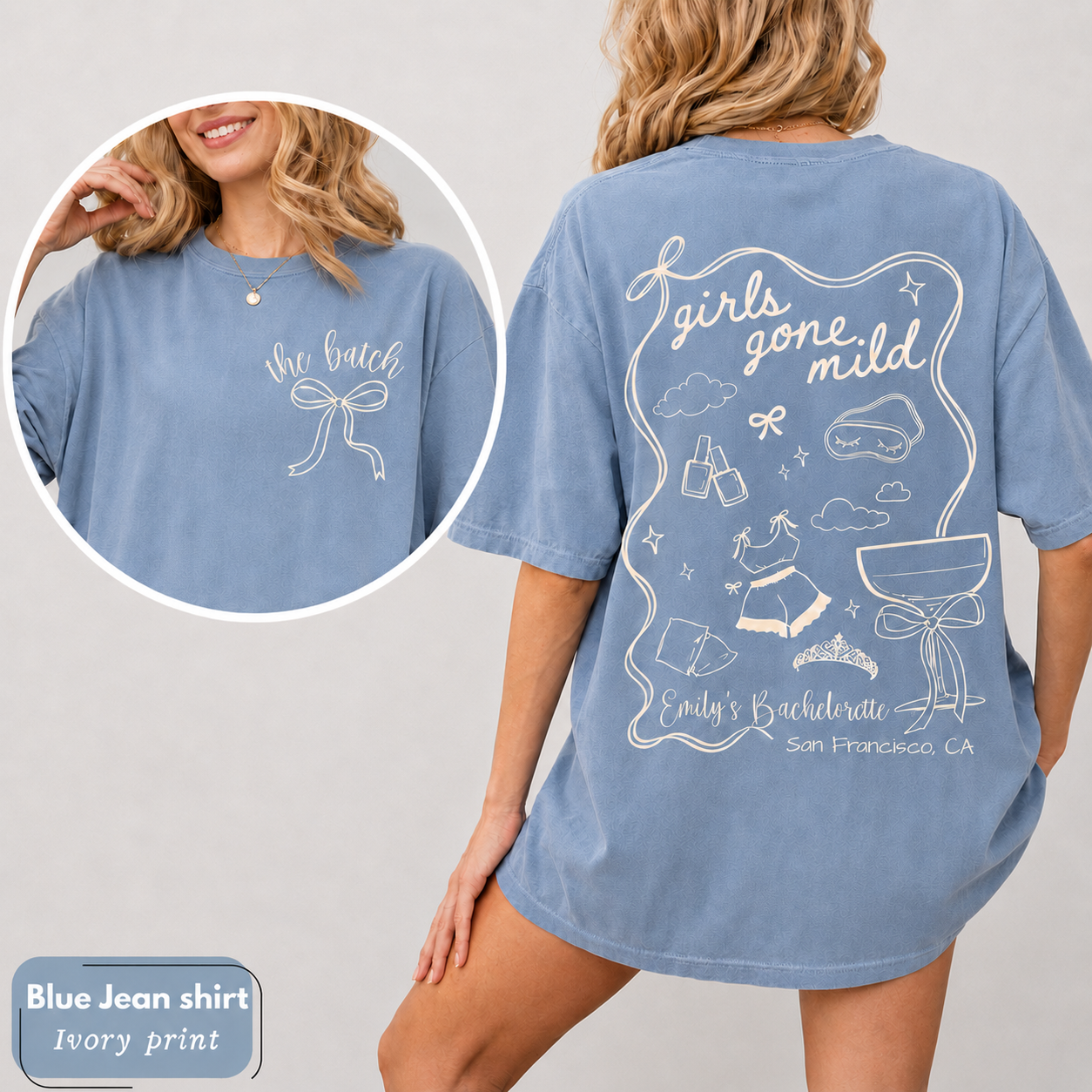 Girls Gone Mild Shirt, Custom Spa Bachelorette Shirt, Slumber Bachelorette Tee, Comfort Colors Bach, Party Gift for Bridesmaids, Girls Night