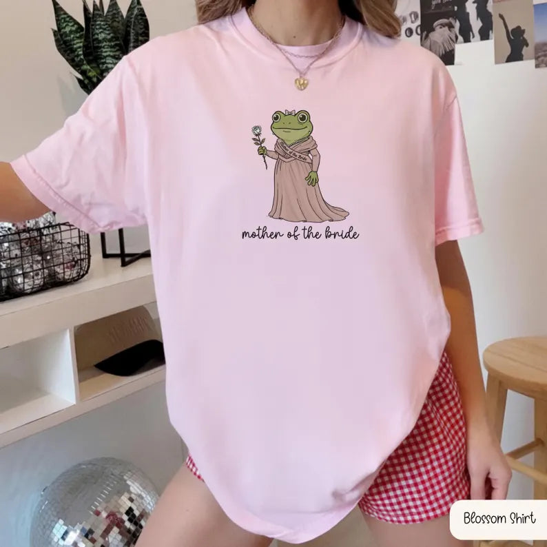 Funny Frog Bride and Bridesmaid Comfort Colors Shirts, Bridal Party Tees, Bridesmaid Proposal Gift