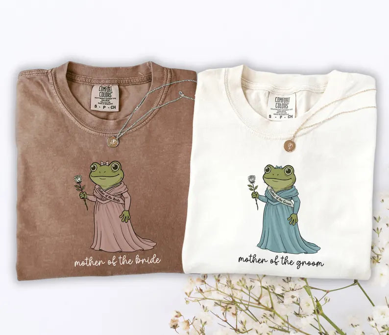 Funny Frog Bride and Bridesmaid Comfort Colors Shirts, Bridal Party Tees, Bridesmaid Proposal Gift