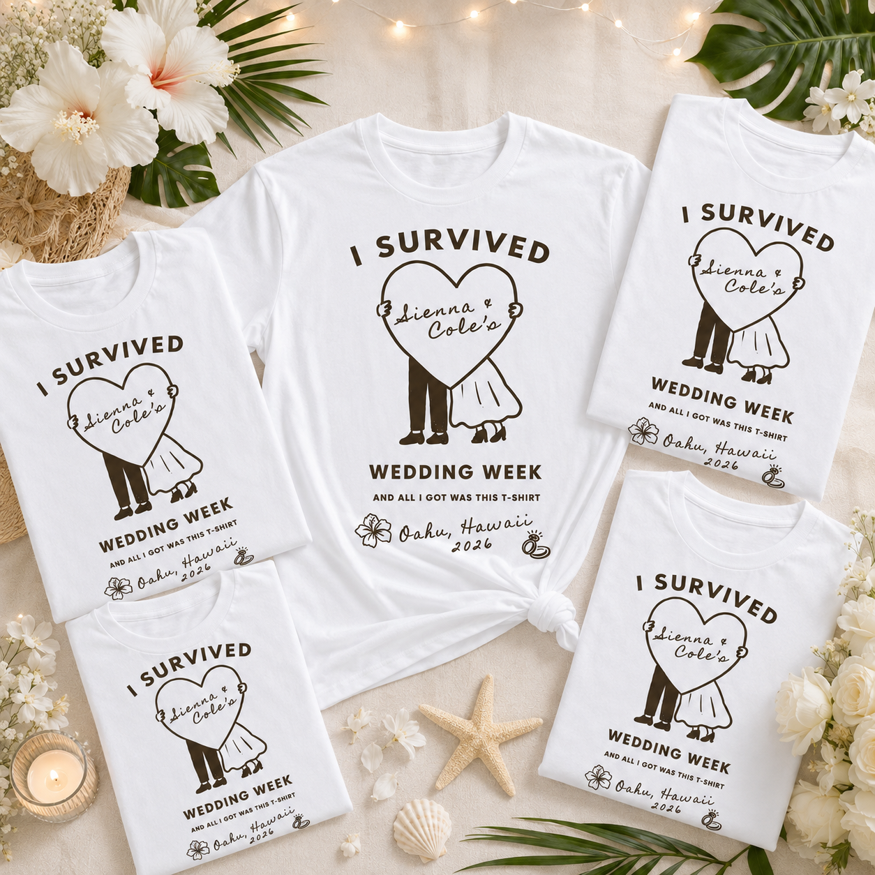 Funny Wedding Week T-Shirt, Custom Couple Names Shirt, Destination Wedding Crew Tee, Bridal Party Shirt, Personalized Wedding Gift