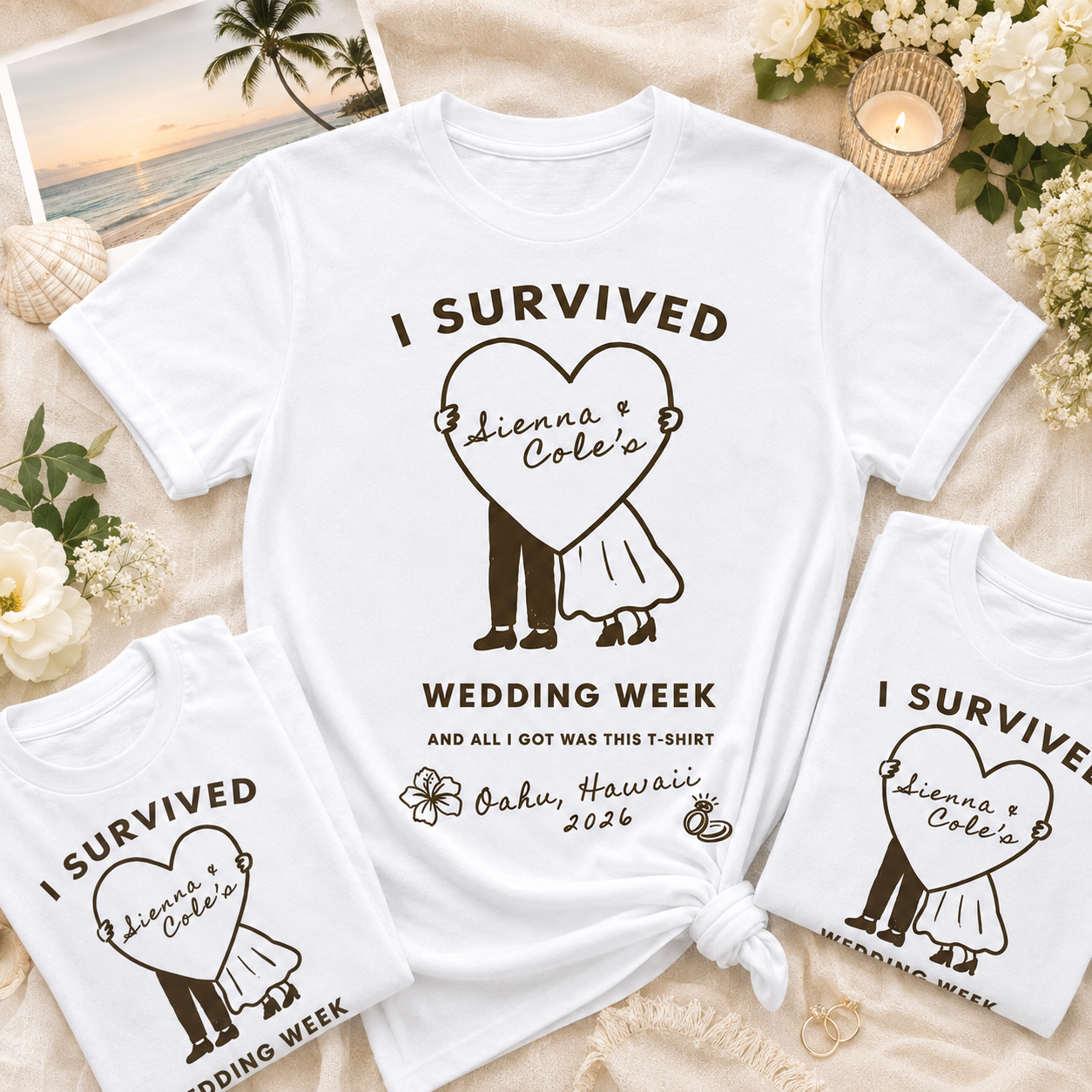 Funny Wedding Week T-Shirt, Custom Couple Names Shirt, Destination Wedding Crew Tee, Bridal Party Shirt, Personalized Wedding Gift