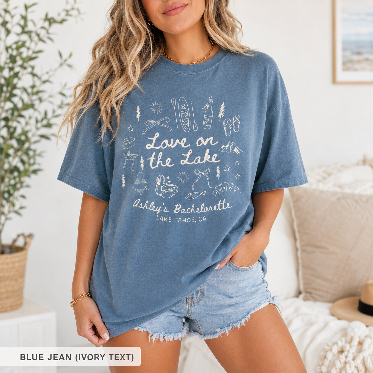 Custom Lake Bachelorette Party Shirts, Love on the Lake, Outdoorsy Bachelorette, Mountain Bridal Party, Camping Bachelorette, Comfort Colors