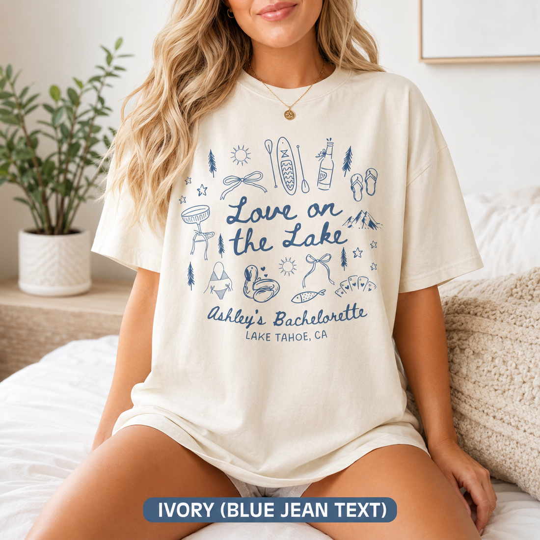 Custom Lake Bachelorette Party Shirts, Love on the Lake, Outdoorsy Bachelorette, Mountain Bridal Party, Camping Bachelorette, Comfort Colors