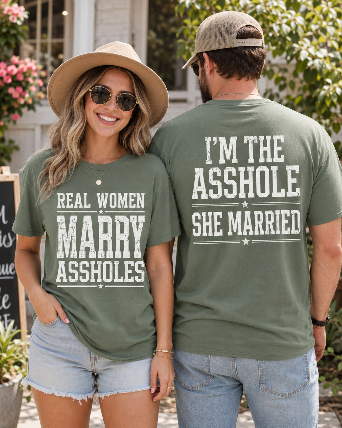 Custom Quote Couple Shirts, Personalized Husband Wife T-Shirts, Matching Married Couple Tees, Sarcastic His and Hers Shirt Set