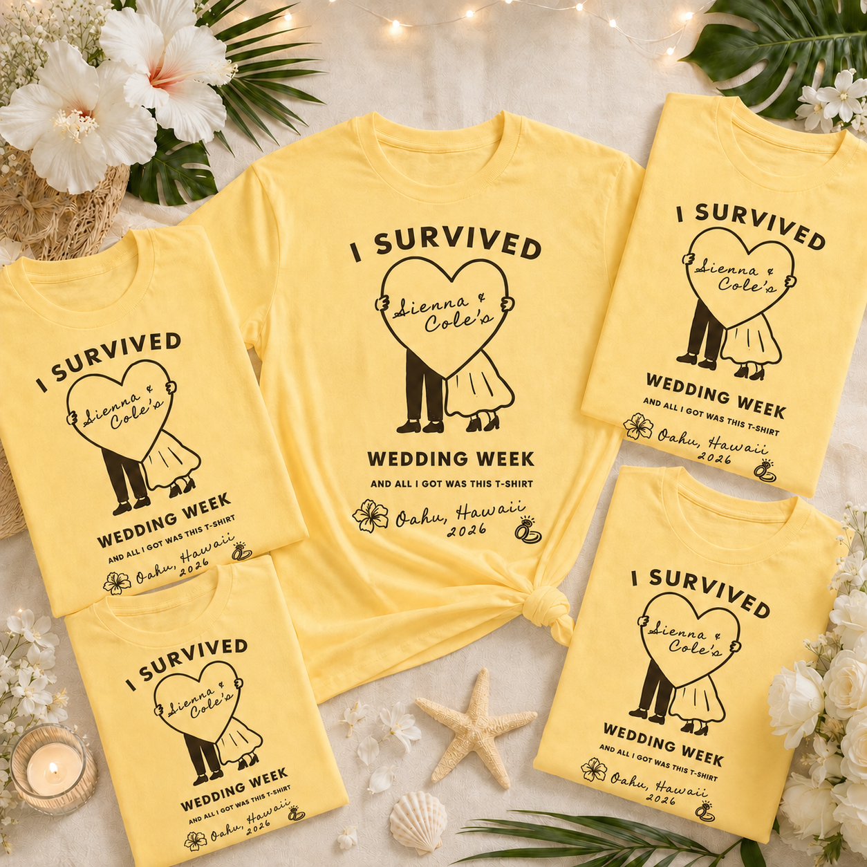 Funny Wedding Week T-Shirt, Custom Couple Names Shirt, Destination Wedding Crew Tee, Bridal Party Shirt, Personalized Wedding Gift