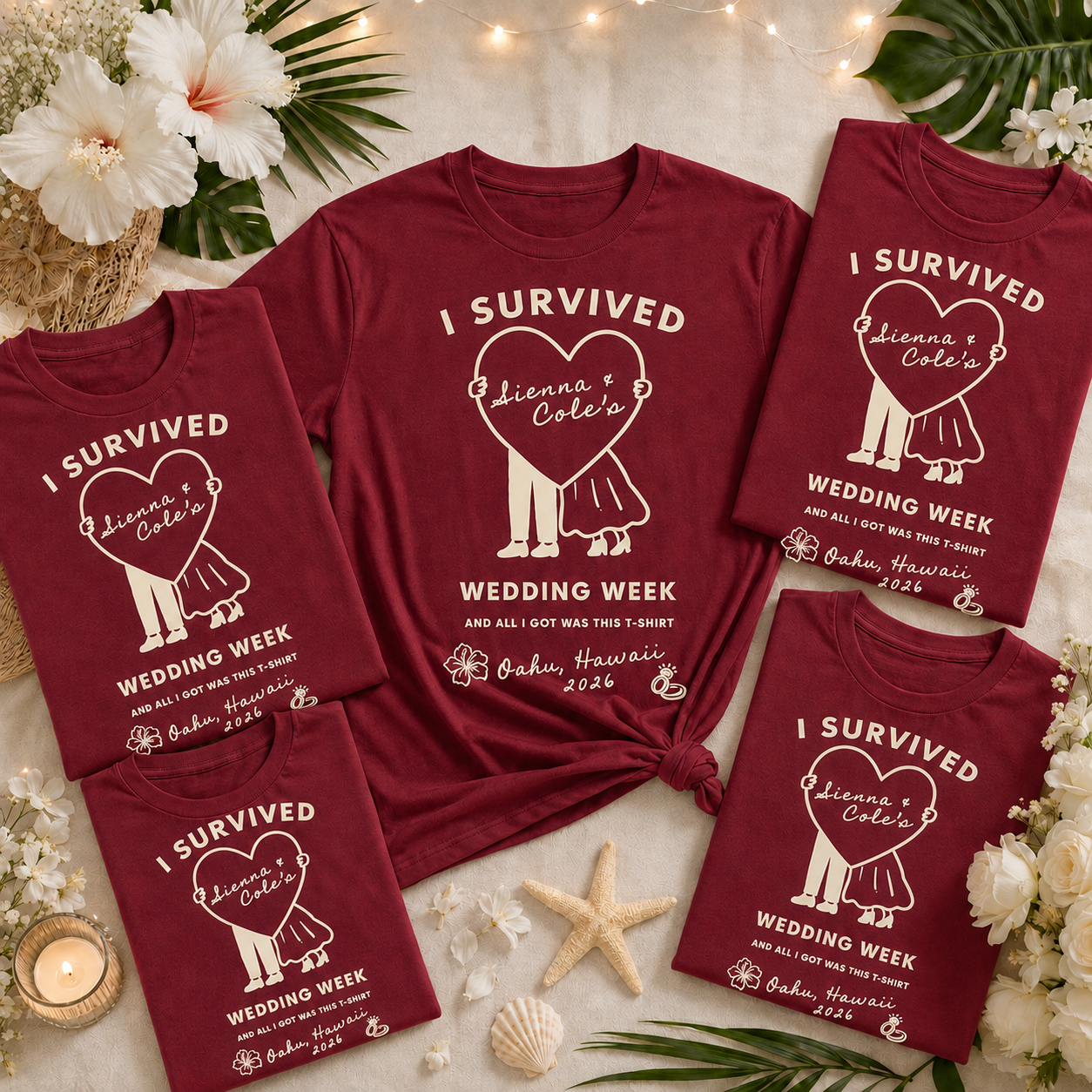 Funny Wedding Week T-Shirt, Custom Couple Names Shirt, Destination Wedding Crew Tee, Bridal Party Shirt, Personalized Wedding Gift