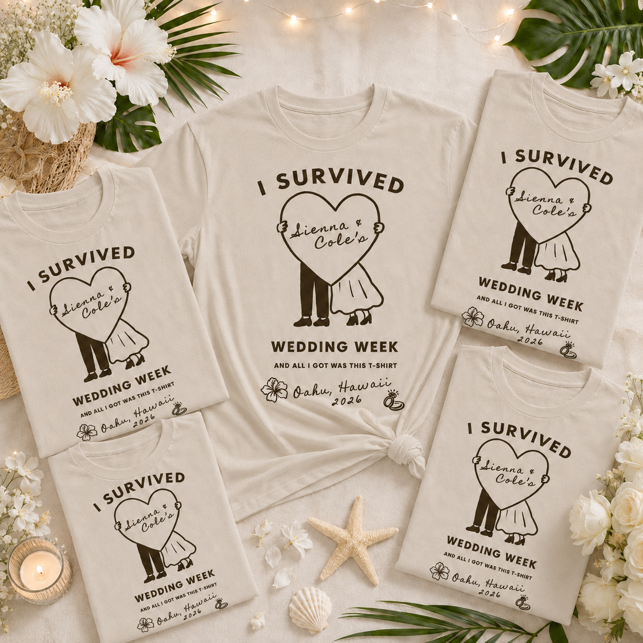 Funny Wedding Week T-Shirt, Custom Couple Names Shirt, Destination Wedding Crew Tee, Bridal Party Shirt, Personalized Wedding Gift