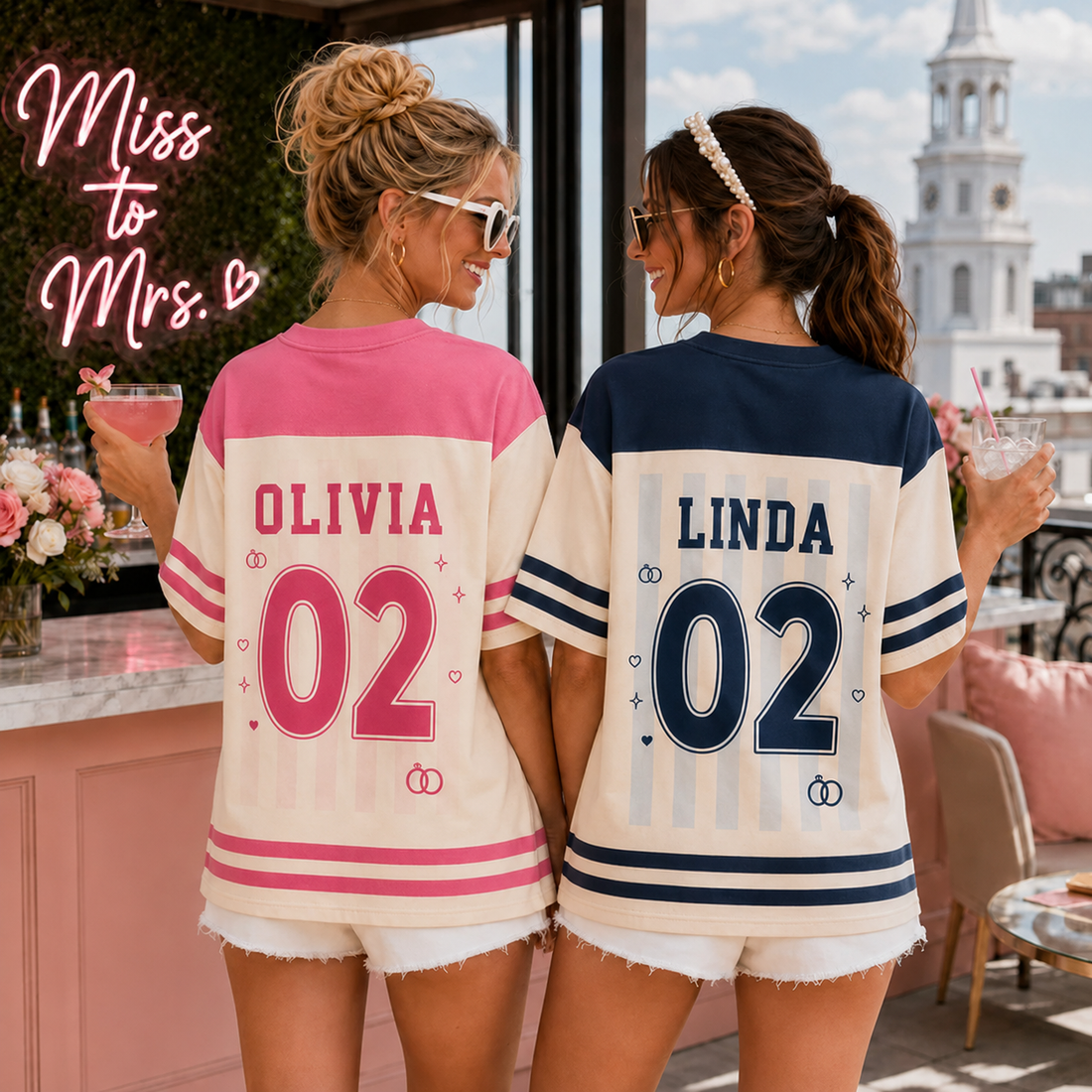 Personalized The Bride Club Jersey Shirt With Name, Number - Gift for Bride, Bridesmaid, Bachelorette Trip, Bridal Shower Gift