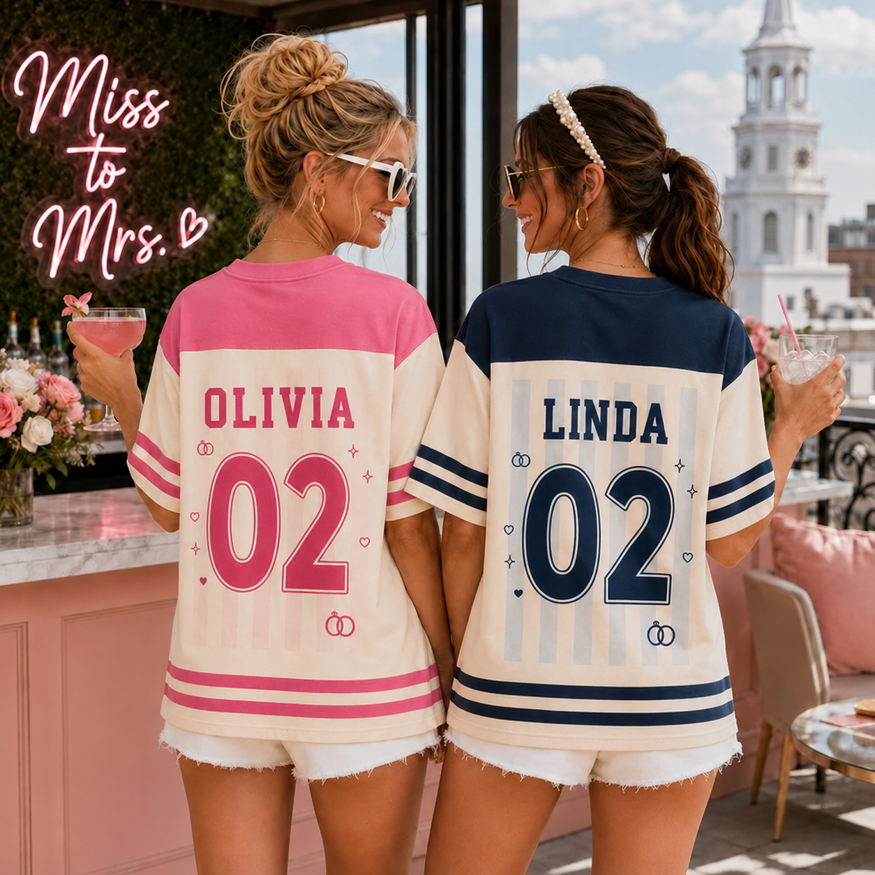 Personalized The Bride Club Jersey Shirt With Name, Number - Gift for Bride, Bridesmaid, Bachelorette Trip, Bridal Shower Gift