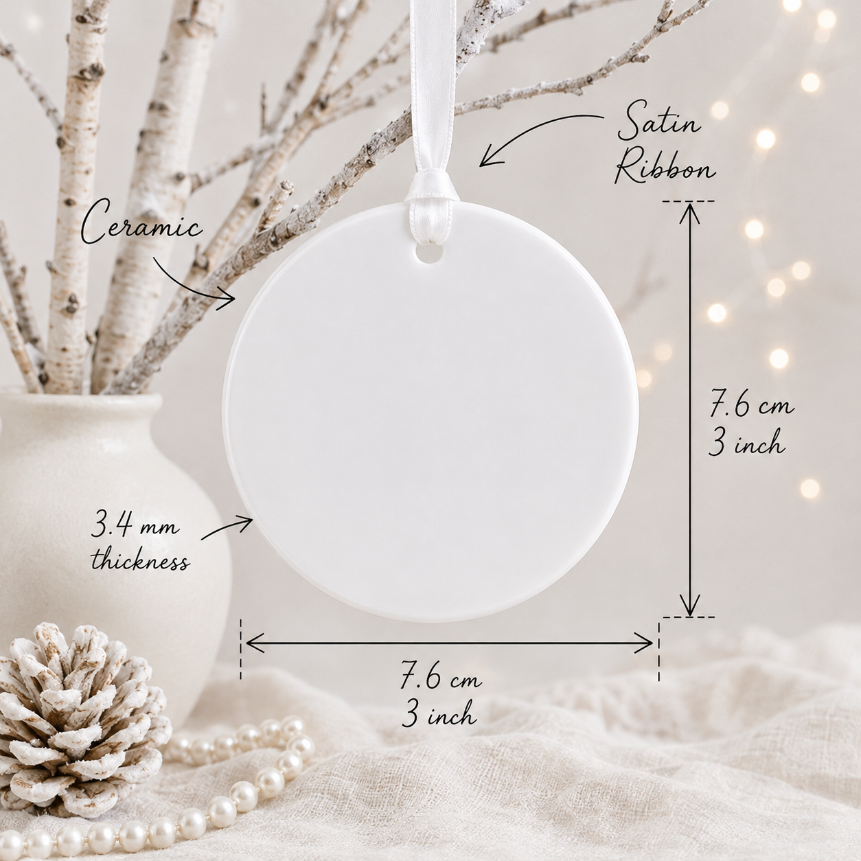 Personalised Baby's First Christmas Bauble, Babys 1st Xmas Santa Woodland Animals Theme, New Baby Christmas Ornament Gift