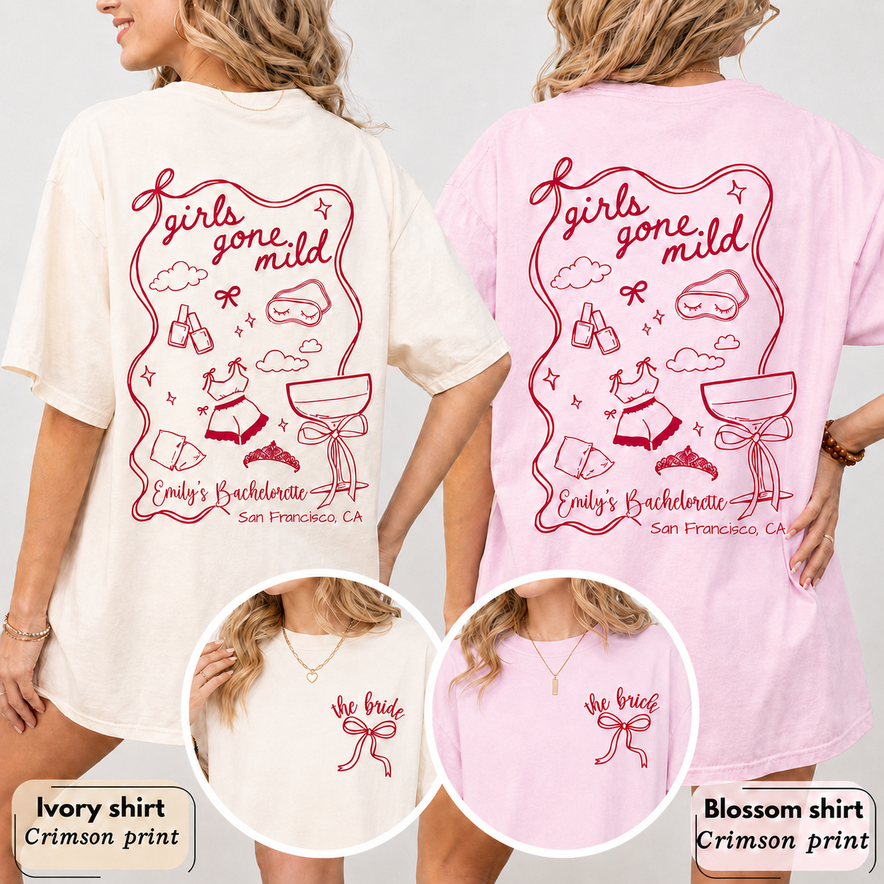 Girls Gone Mild Shirt, Custom Spa Bachelorette Shirt, Slumber Bachelorette Tee, Comfort Colors Bach, Party Gift for Bridesmaids, Girls Night