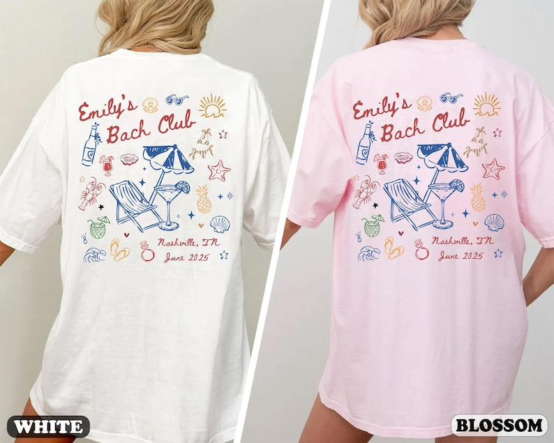 Custom Beach Bachelorette Shirt, Coastal Bachelorette Shirts, Last Splash Bachelorette Shirts, Comfort Colors Bach Club Bachelorette Shirt